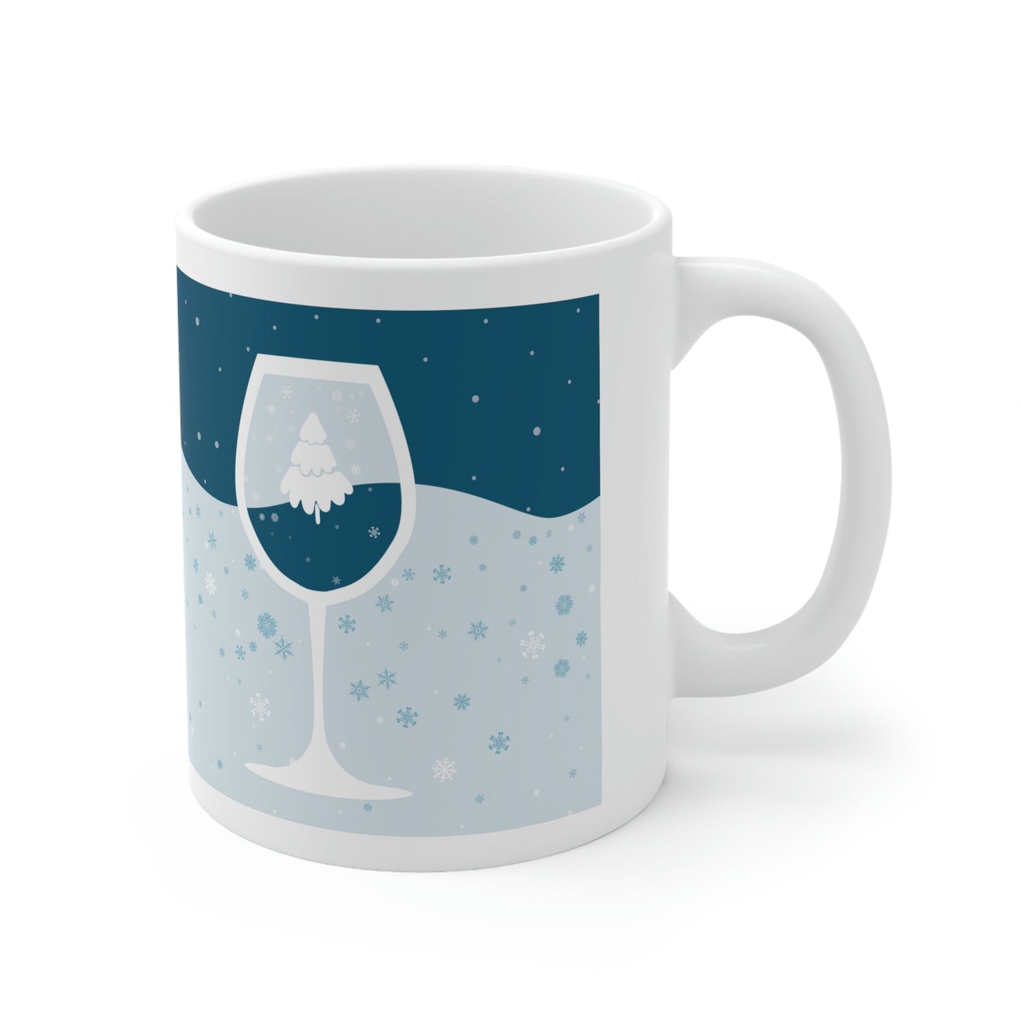 Ice Wine Winter Holidays Art Ceramic Mug 11oz Ichaku [Perfect Gifts Selection]