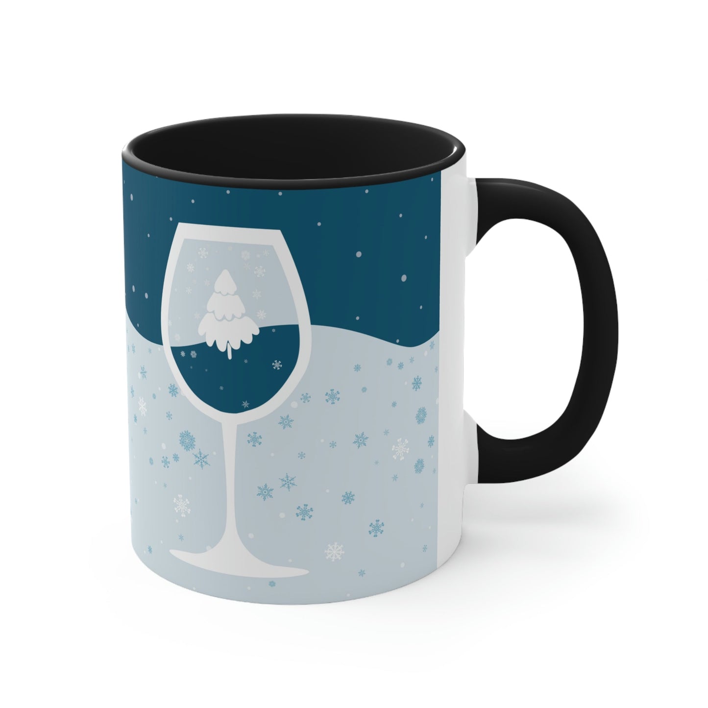 Ice Wine Winter Holidays Art Classic Accent Coffee Mug 11oz Ichaku [Perfect Gifts Selection]