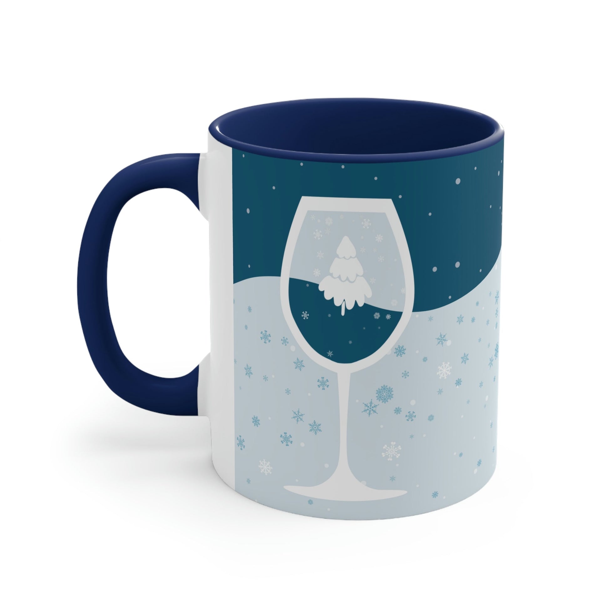 Ice Wine Winter Holidays Art Classic Accent Coffee Mug 11oz Ichaku [Perfect Gifts Selection]