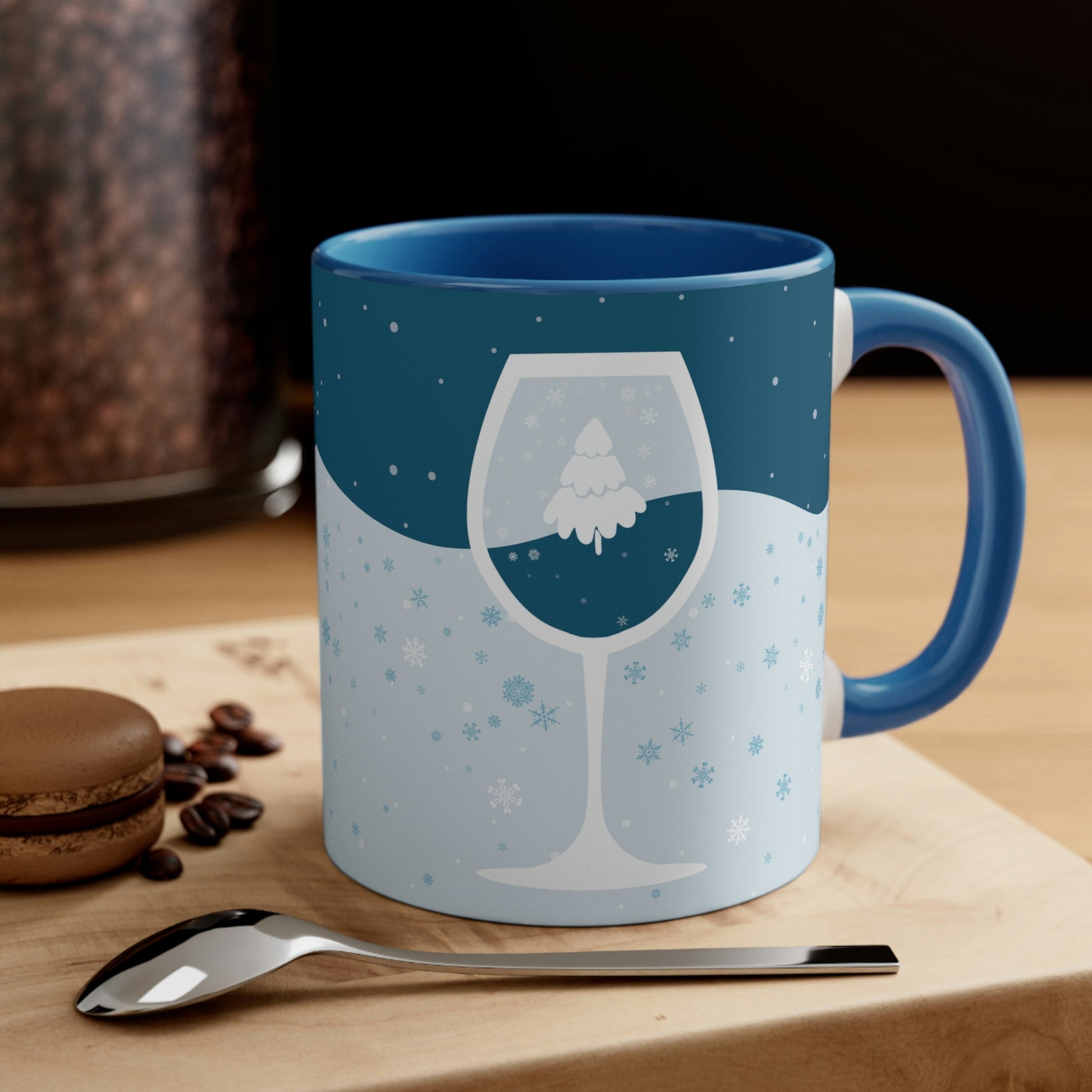 Ice Wine Winter Holidays Art Classic Accent Coffee Mug 11oz Ichaku [Perfect Gifts Selection]