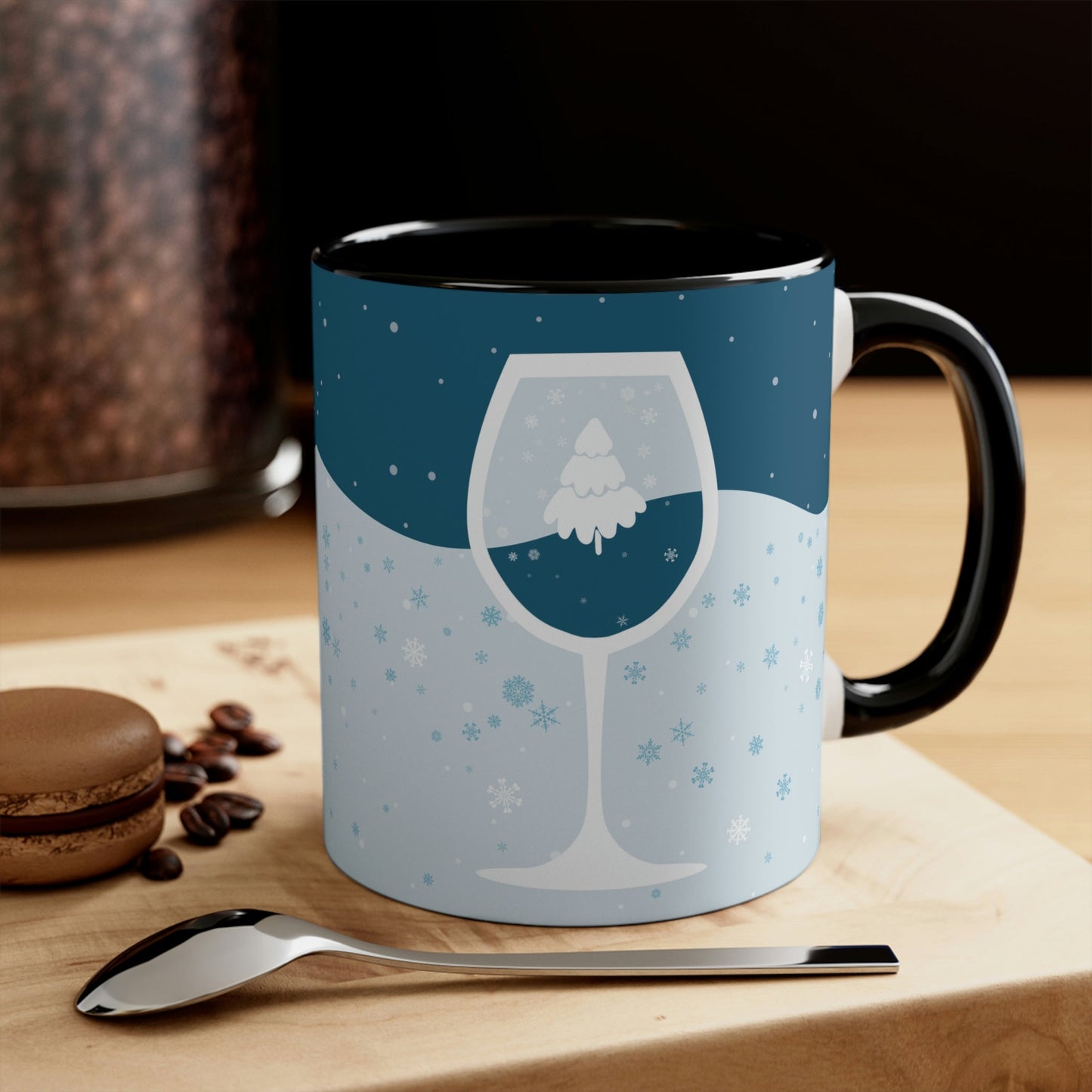 Ice Wine Winter Holidays Art Classic Accent Coffee Mug 11oz Ichaku [Perfect Gifts Selection]