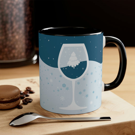 Ice Wine Winter Holidays Art Classic Accent Coffee Mug 11oz Ichaku [Perfect Gifts Selection]