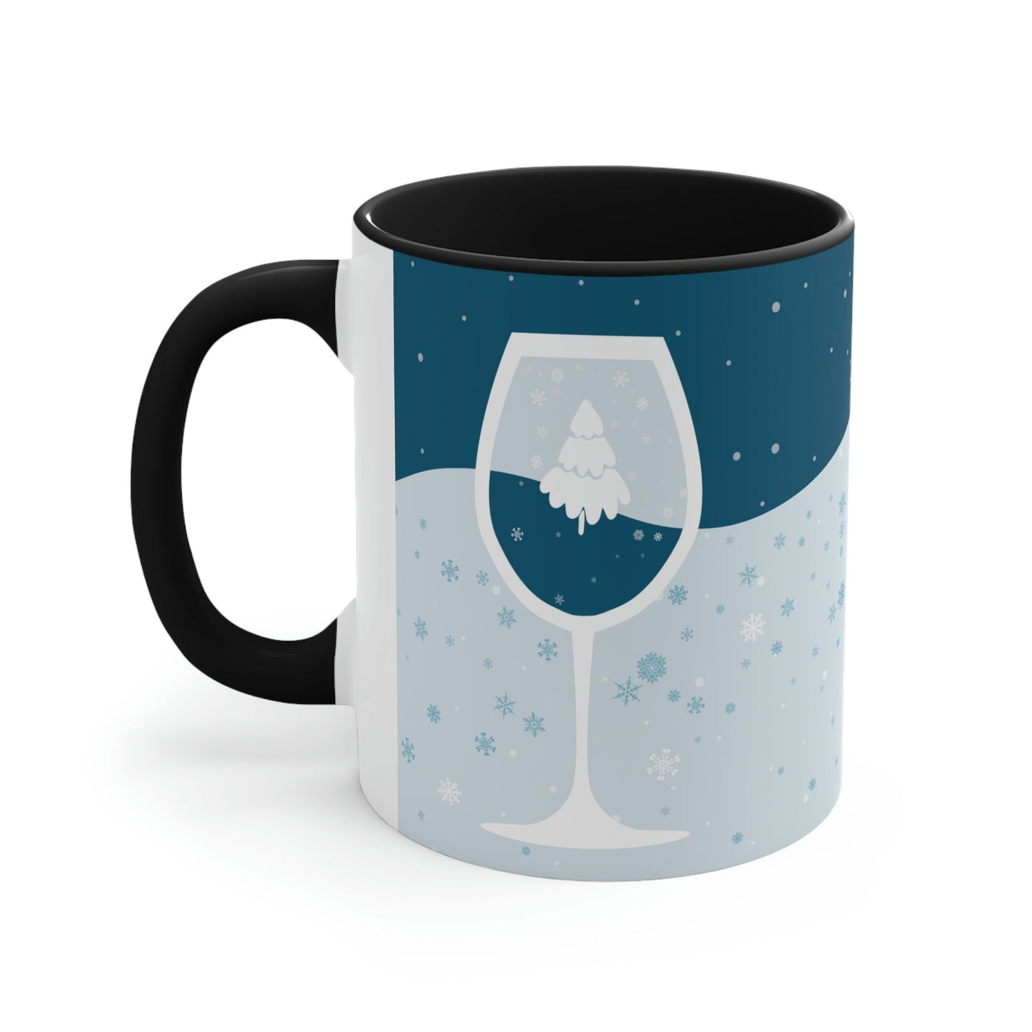 Ice Wine Winter Holidays Art Classic Accent Coffee Mug 11oz Ichaku [Perfect Gifts Selection]