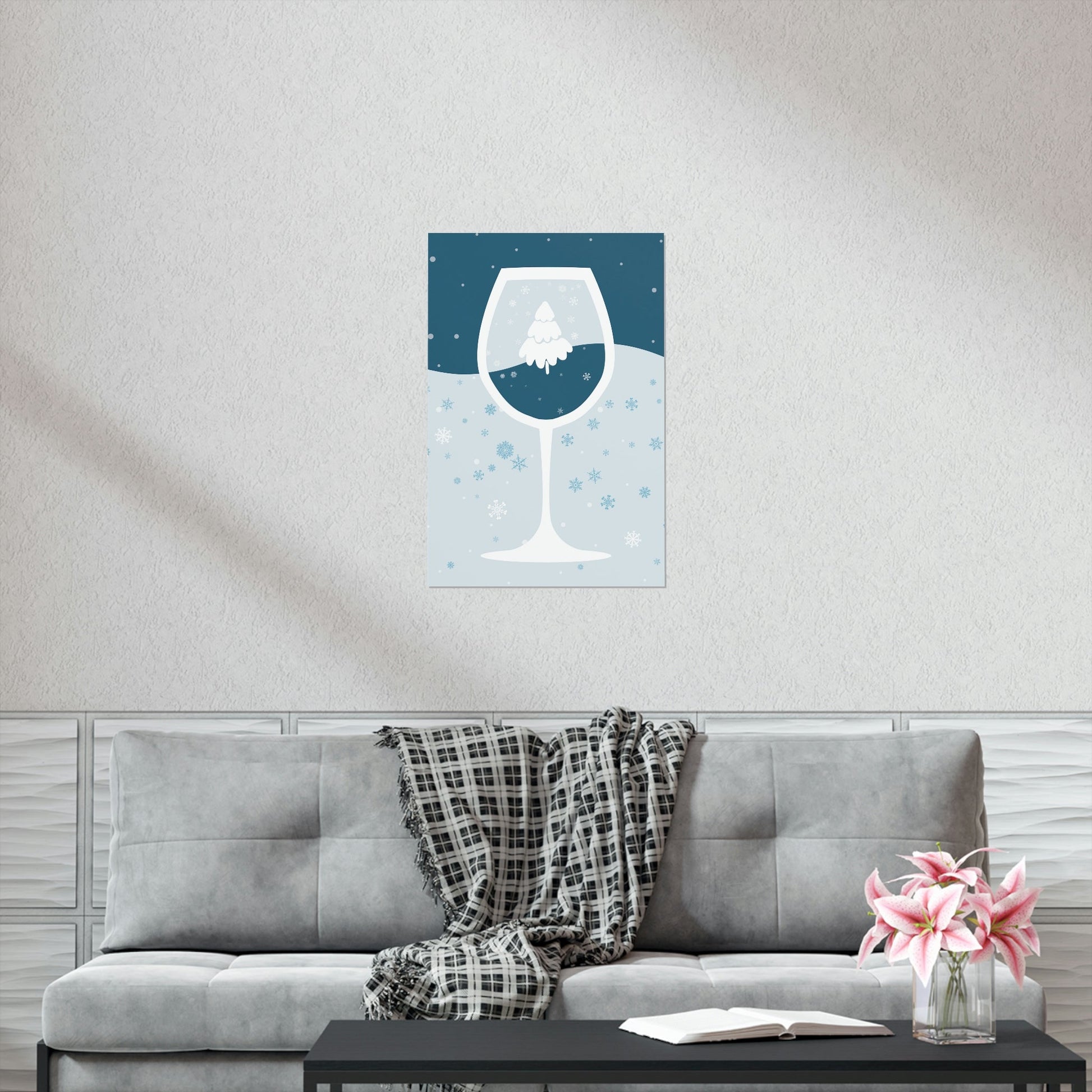 Ice Wine Winter Holidays Art Premium Matte Vertical Posters Ichaku [Perfect Gifts Selection]
