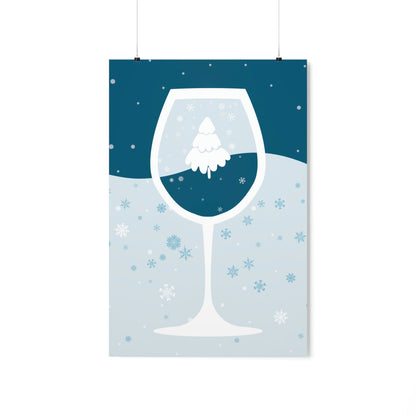 Ice Wine Winter Holidays Art Premium Matte Vertical Posters Ichaku [Perfect Gifts Selection]