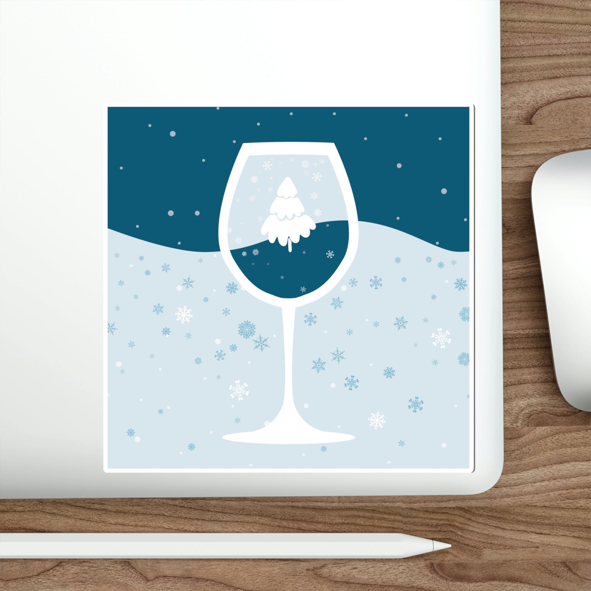 Ice Wine Winter Holidays Die-Cut Sticker Ichaku [Perfect Gifts Selection]