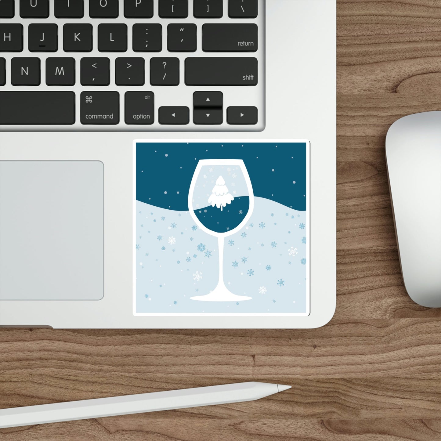 Ice Wine Winter Holidays Die-Cut Sticker Ichaku [Perfect Gifts Selection]