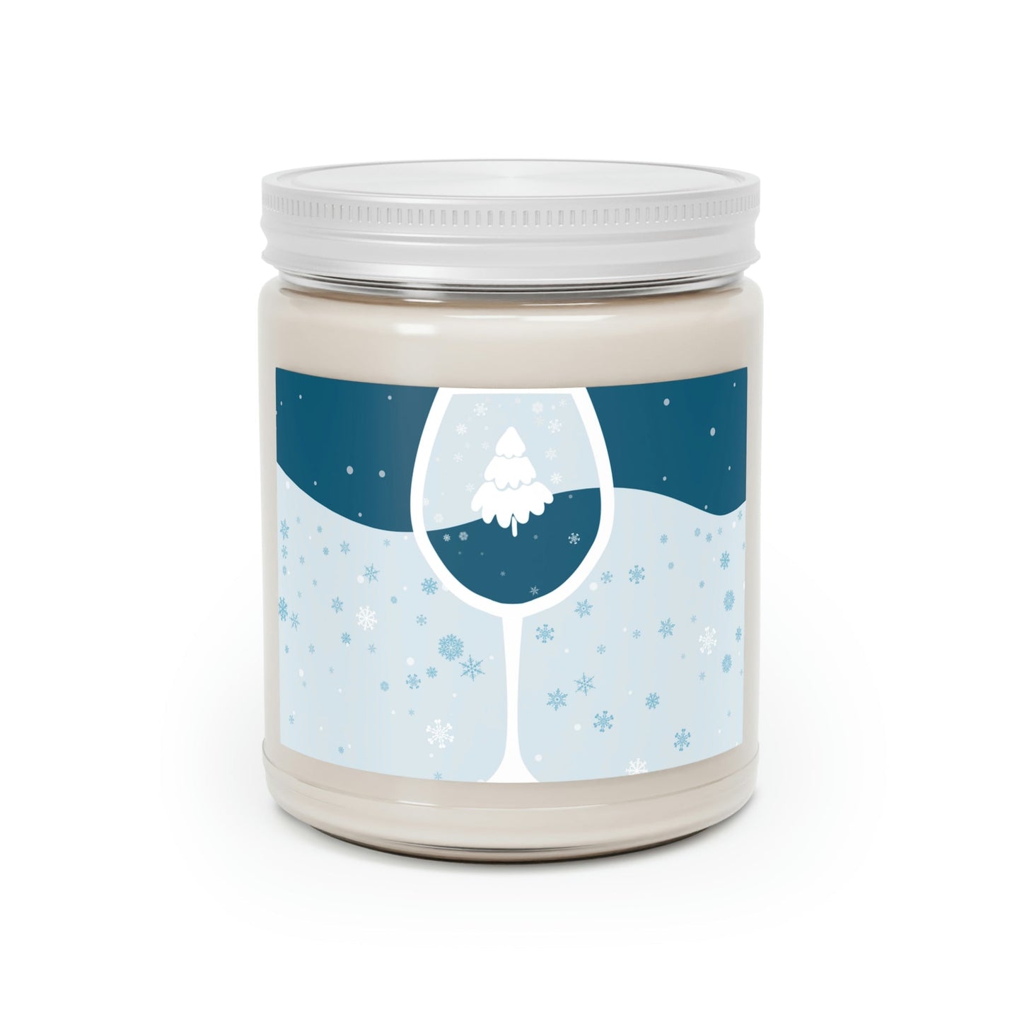 Ice Wine Winter Holidays Scented Candle Up to 60hSoy Wax 9oz Ichaku [Perfect Gifts Selection]