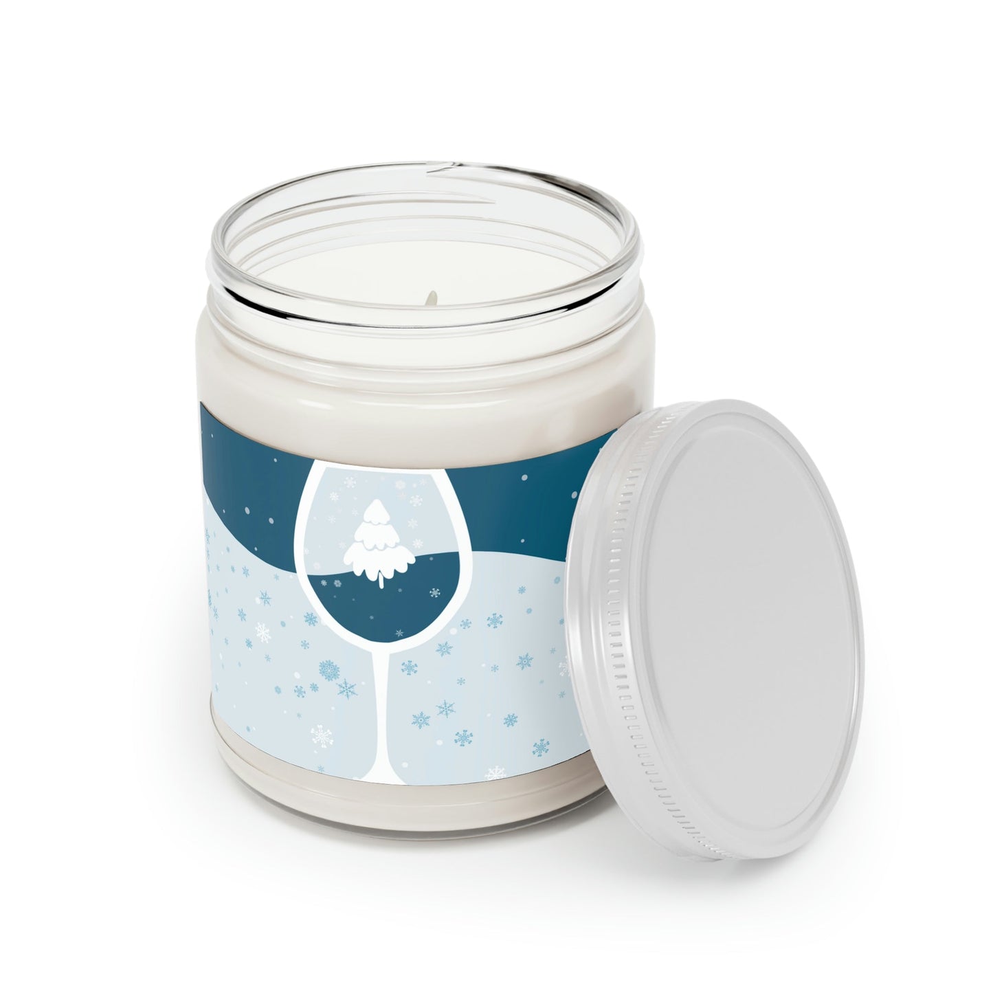 Ice Wine Winter Holidays Scented Candle Up to 60hSoy Wax 9oz Ichaku [Perfect Gifts Selection]