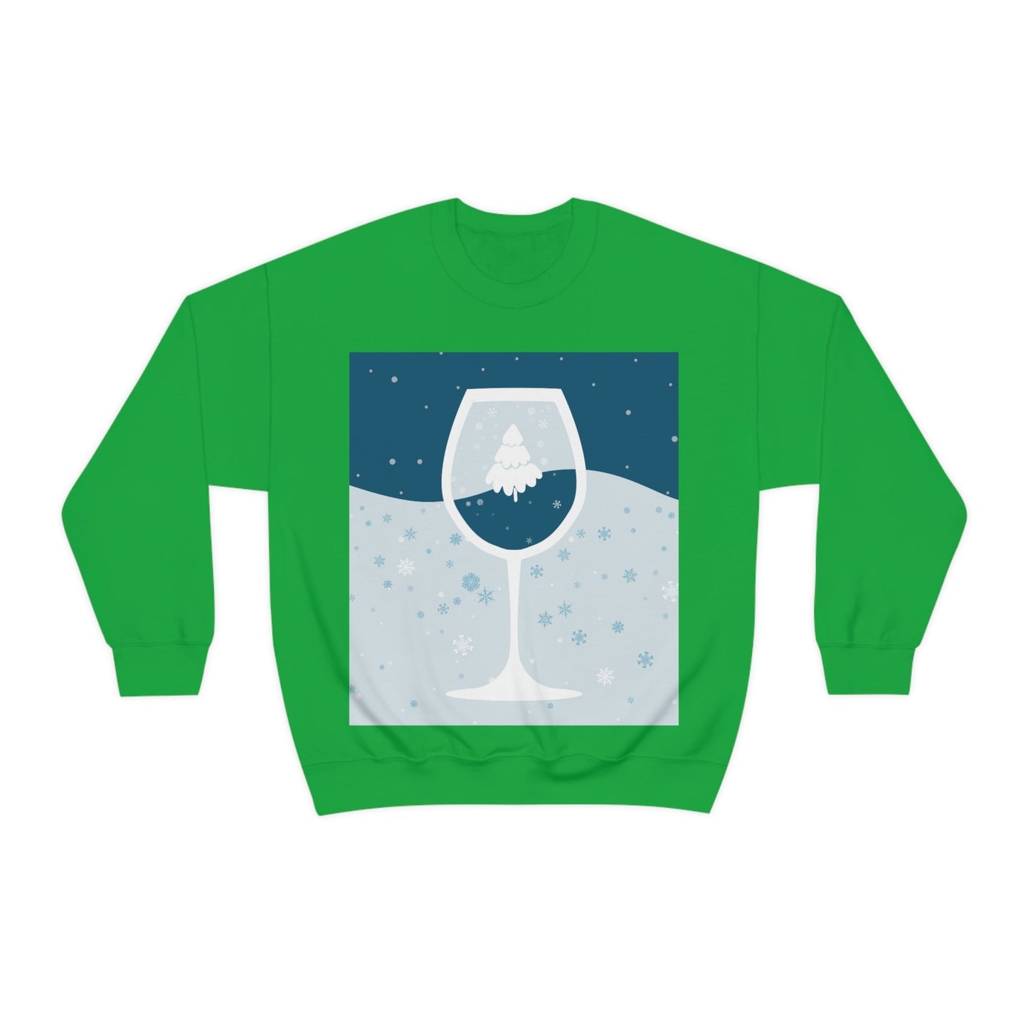 Ice Wine Winter Holidays Unisex Heavy Blend™ Crewneck Sweatshirt Ichaku [Perfect Gifts Selection]