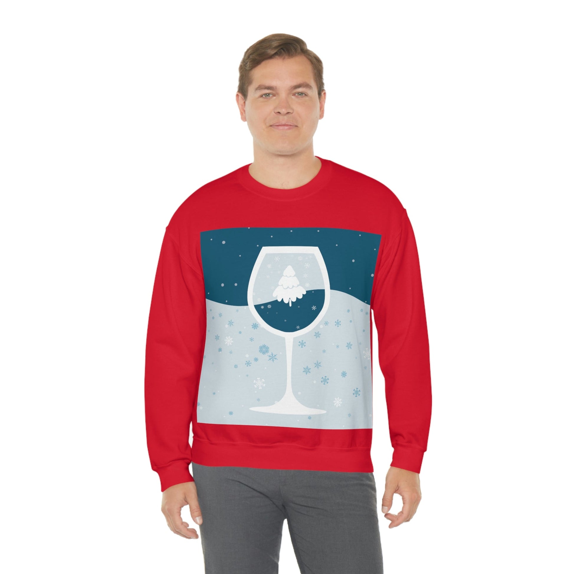 Ice Wine Winter Holidays Unisex Heavy Blend™ Crewneck Sweatshirt Ichaku [Perfect Gifts Selection]