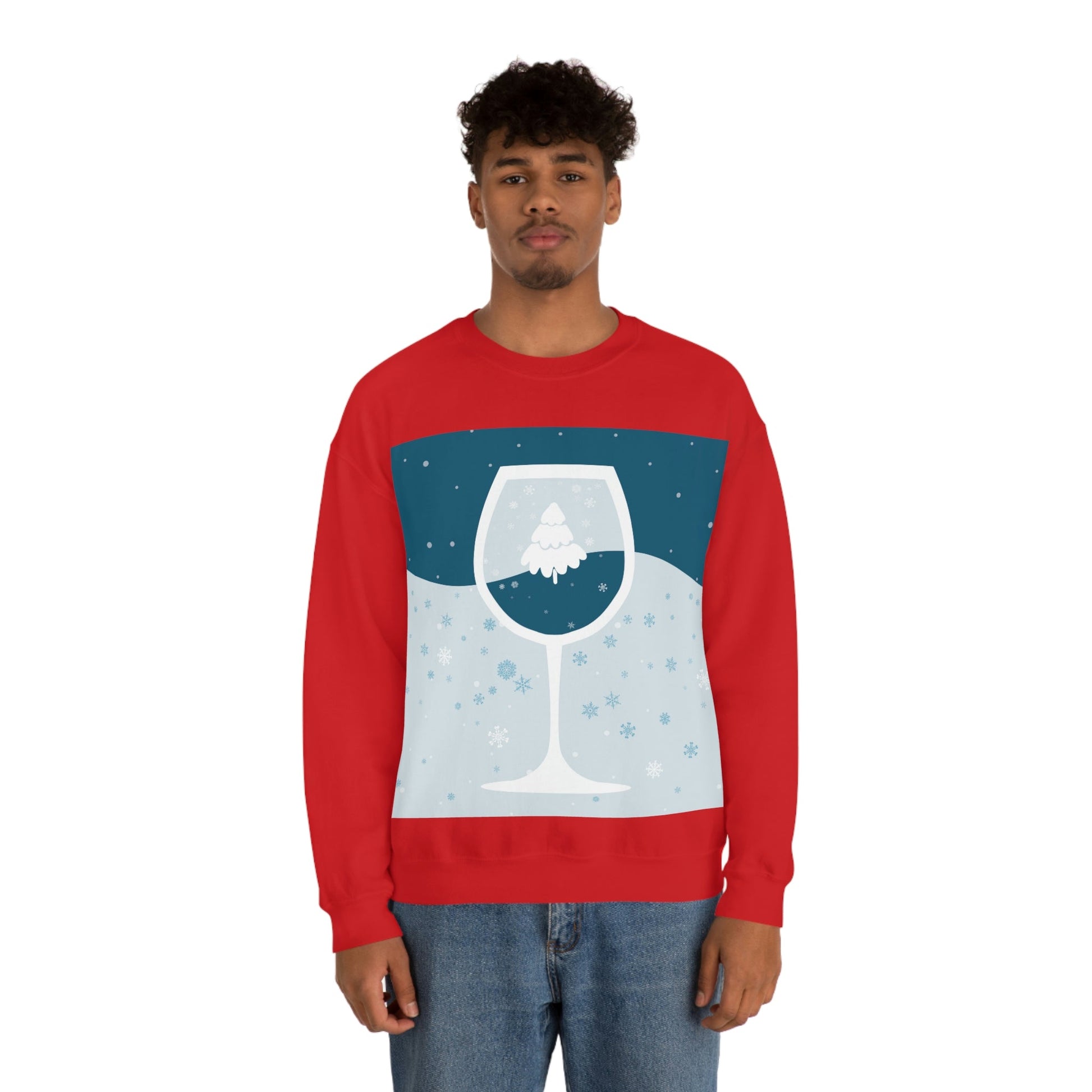 Ice Wine Winter Holidays Unisex Heavy Blend™ Crewneck Sweatshirt Ichaku [Perfect Gifts Selection]