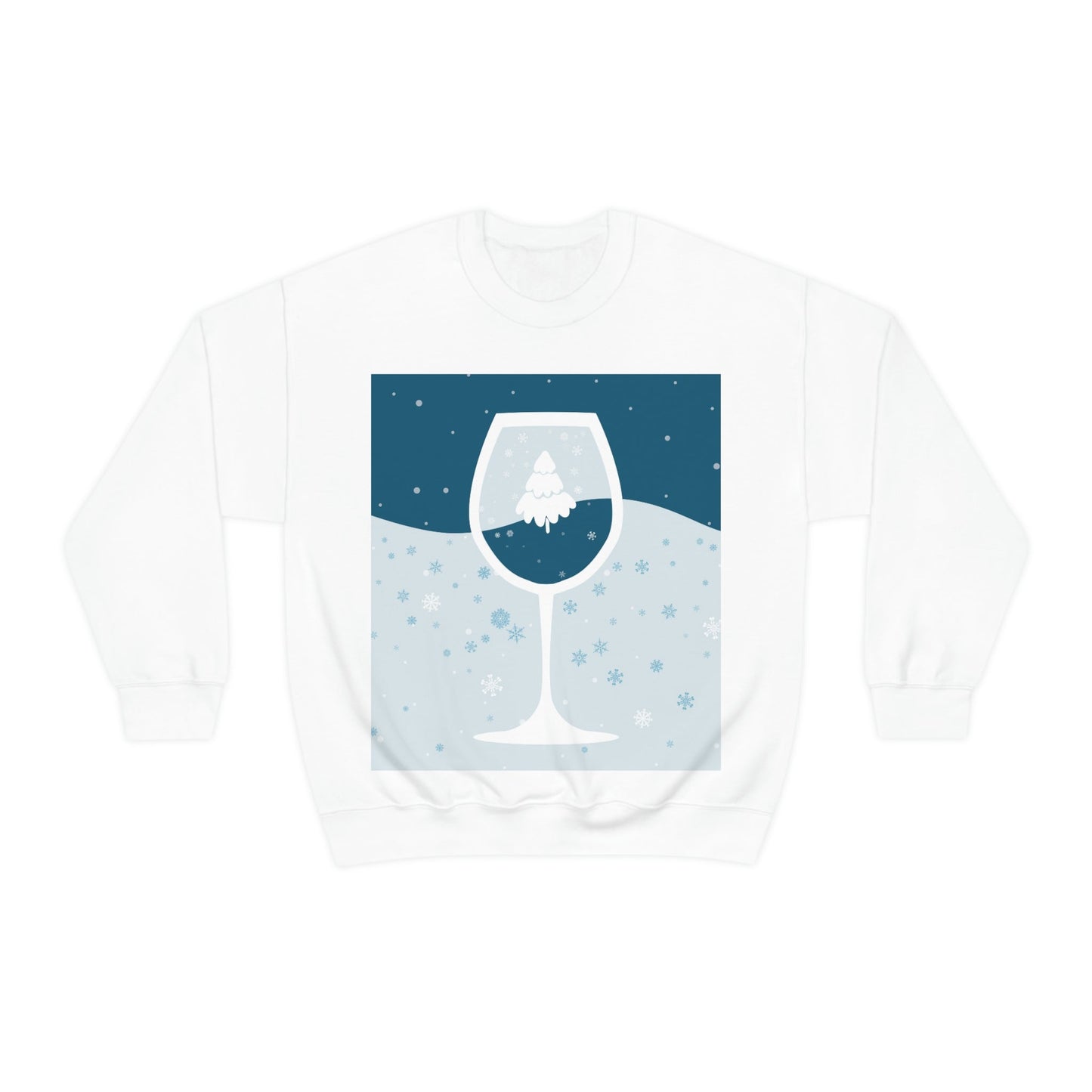 Ice Wine Winter Holidays Unisex Heavy Blend™ Crewneck Sweatshirt Ichaku [Perfect Gifts Selection]