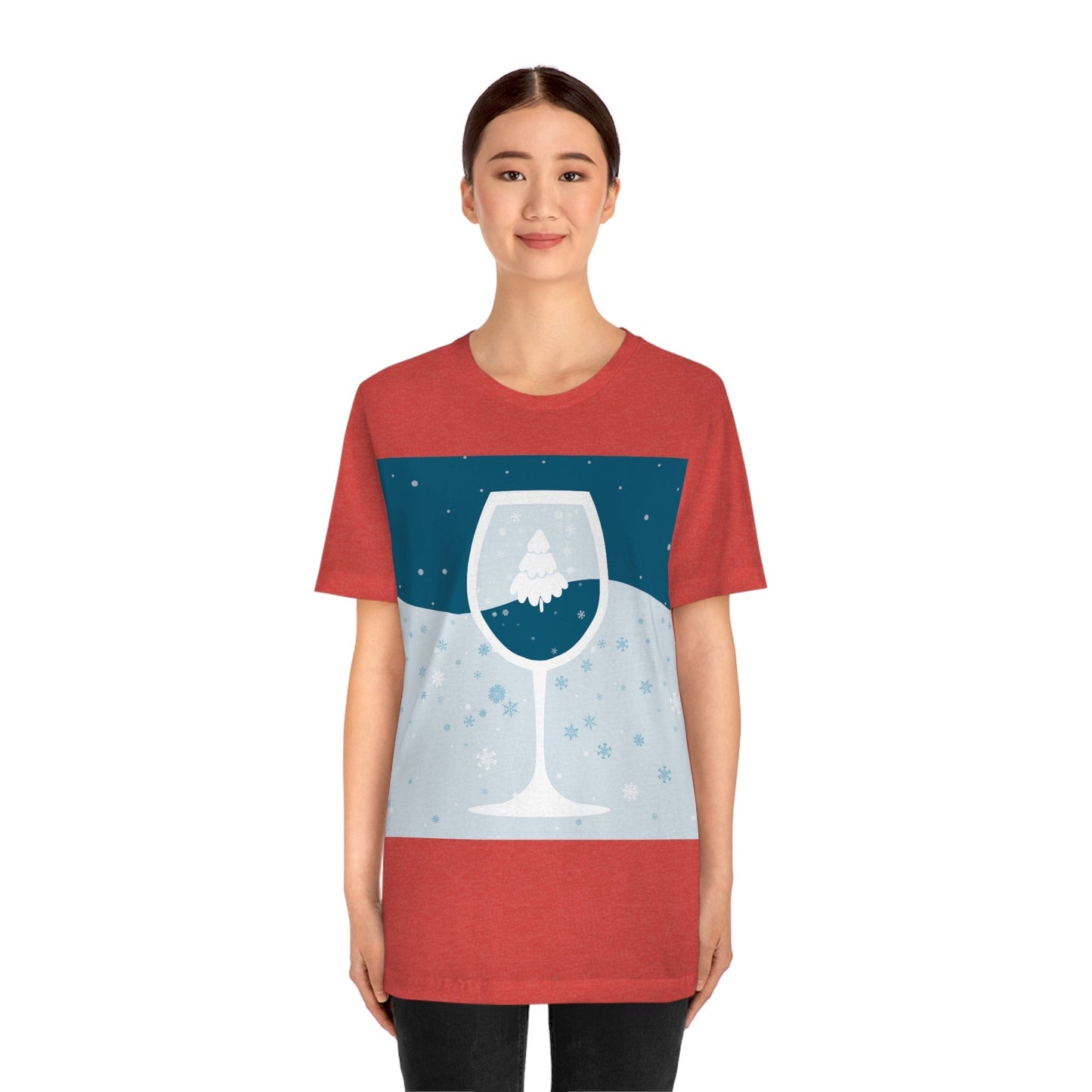 Ice Wine Winter Holidays Unisex Jersey Short Sleeve T-Shirt Ichaku [Perfect Gifts Selection]