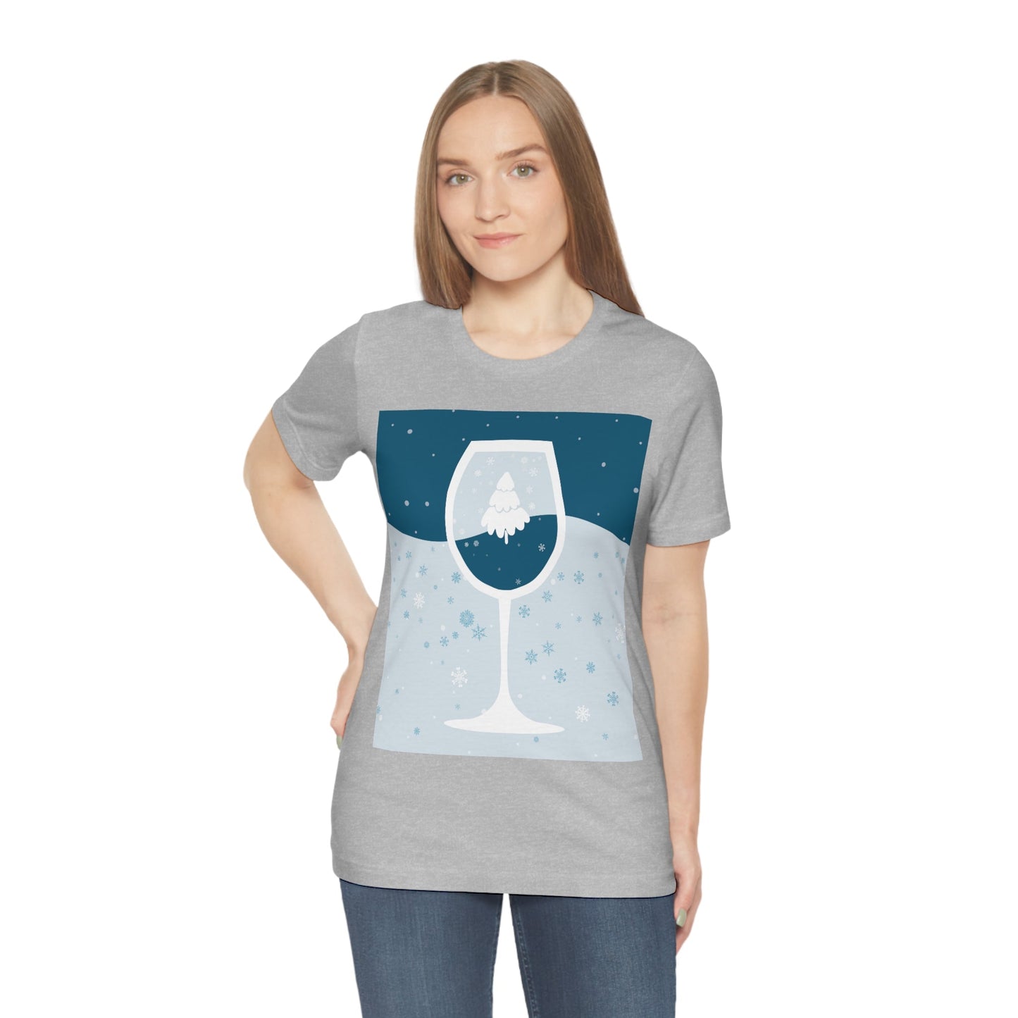 Ice Wine Winter Holidays Unisex Jersey Short Sleeve T-Shirt Ichaku [Perfect Gifts Selection]