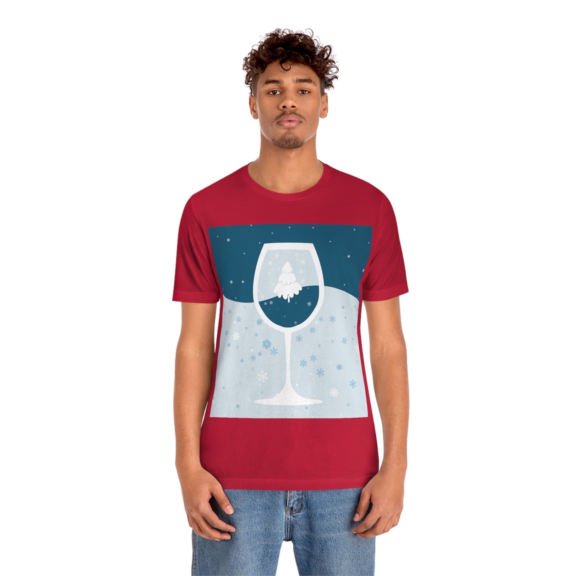 Ice Wine Winter Holidays Unisex Jersey Short Sleeve T-Shirt Ichaku [Perfect Gifts Selection]