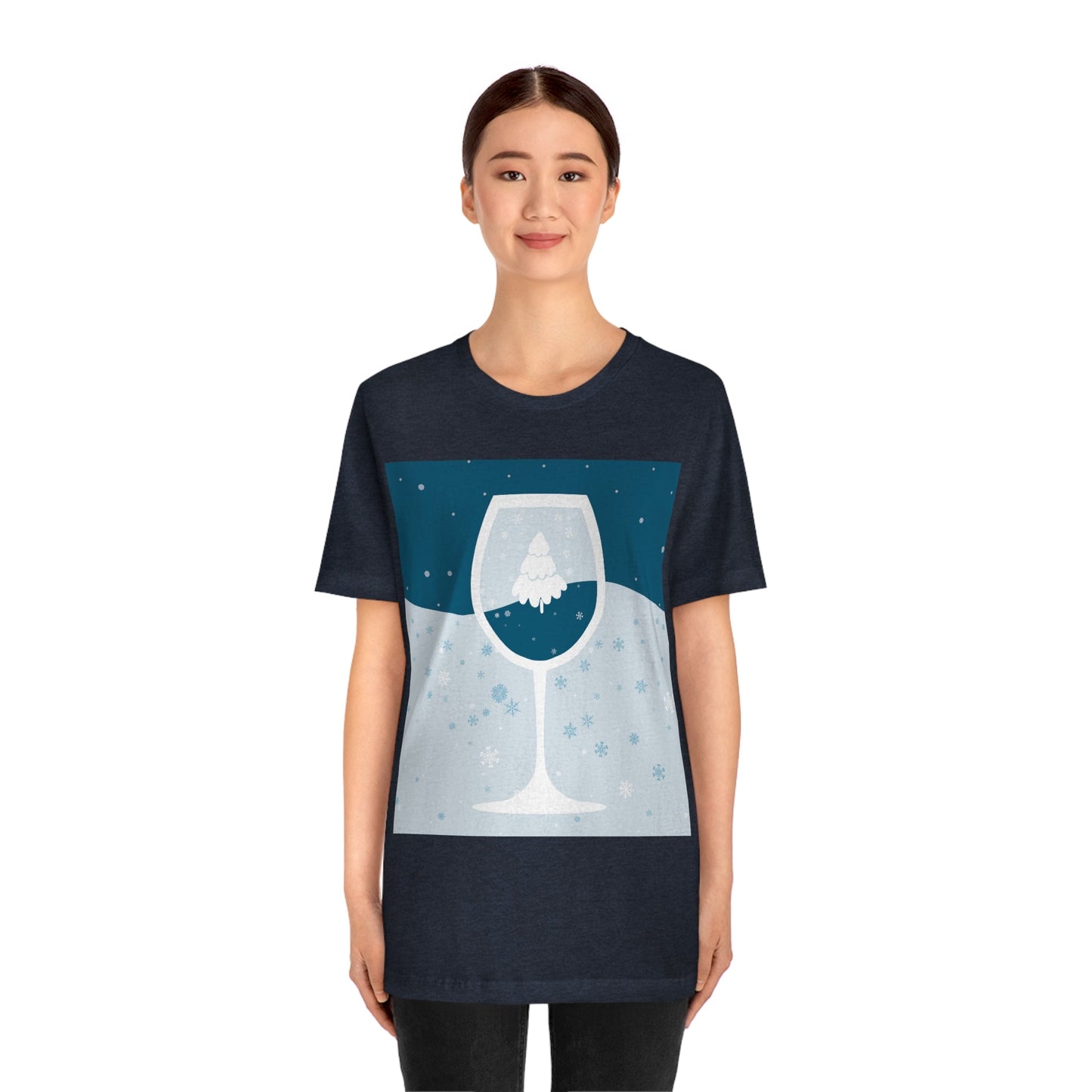 Ice Wine Winter Holidays Unisex Jersey Short Sleeve T-Shirt Ichaku [Perfect Gifts Selection]