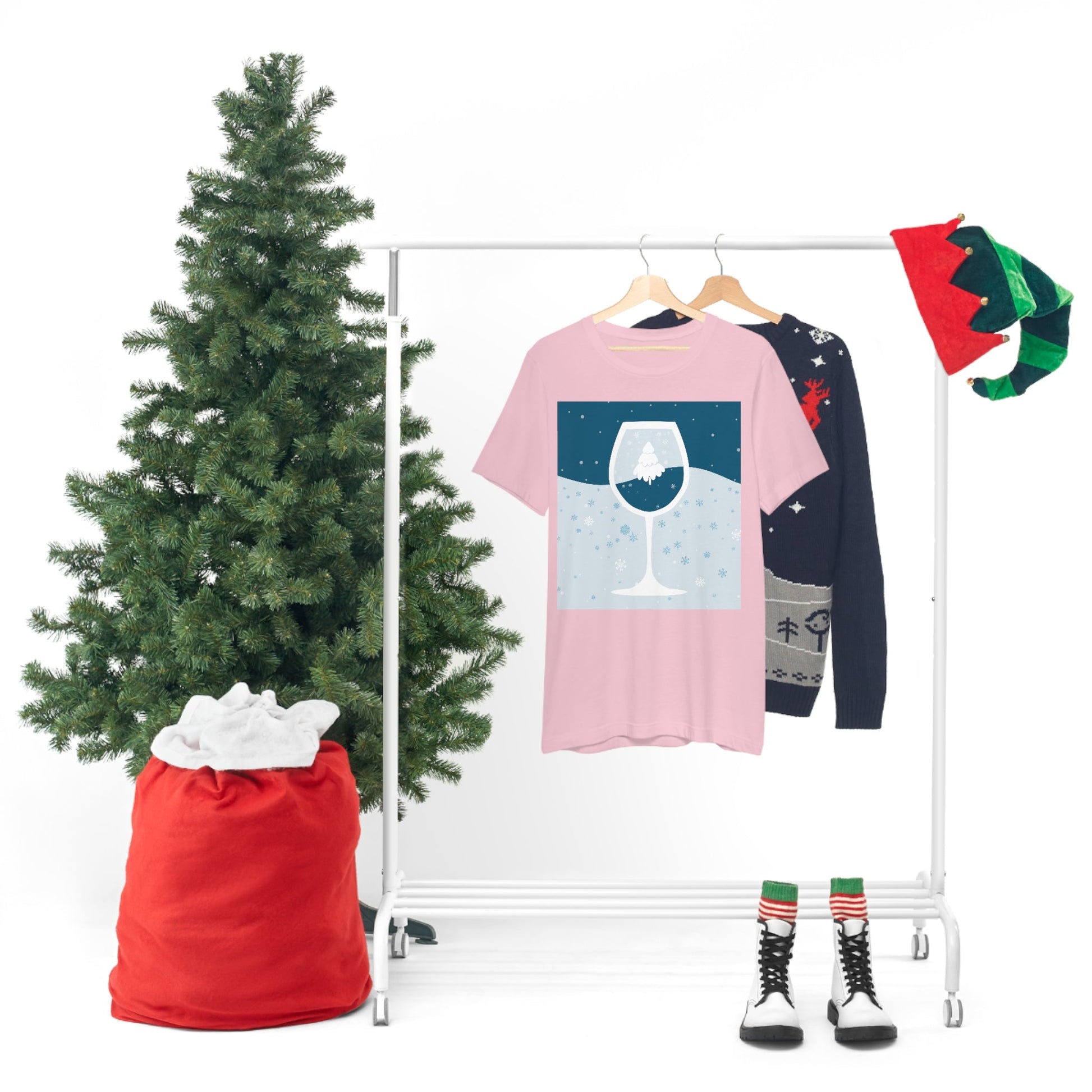 Ice Wine Winter Holidays Unisex Jersey Short Sleeve T-Shirt Ichaku [Perfect Gifts Selection]