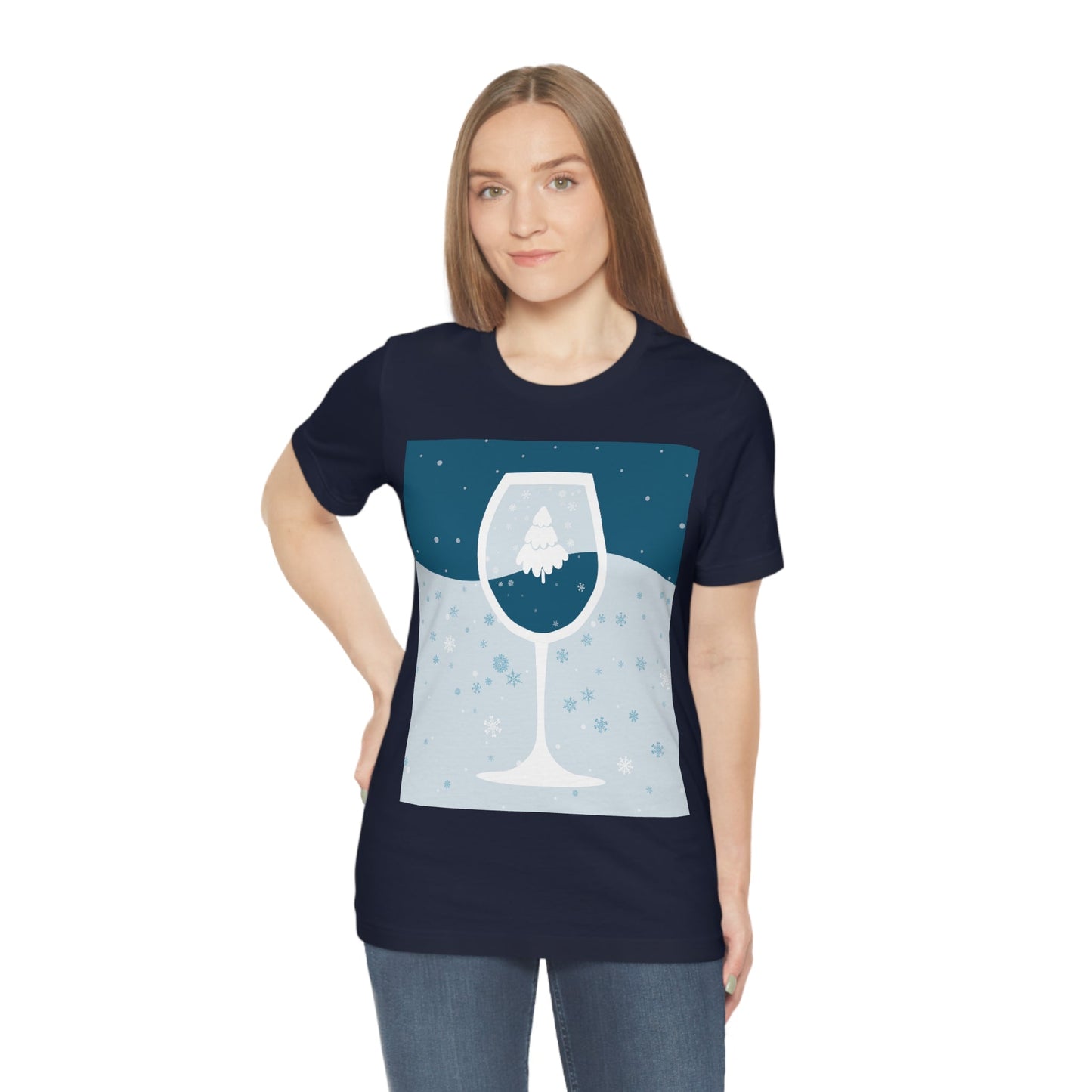 Ice Wine Winter Holidays Unisex Jersey Short Sleeve T-Shirt Ichaku [Perfect Gifts Selection]