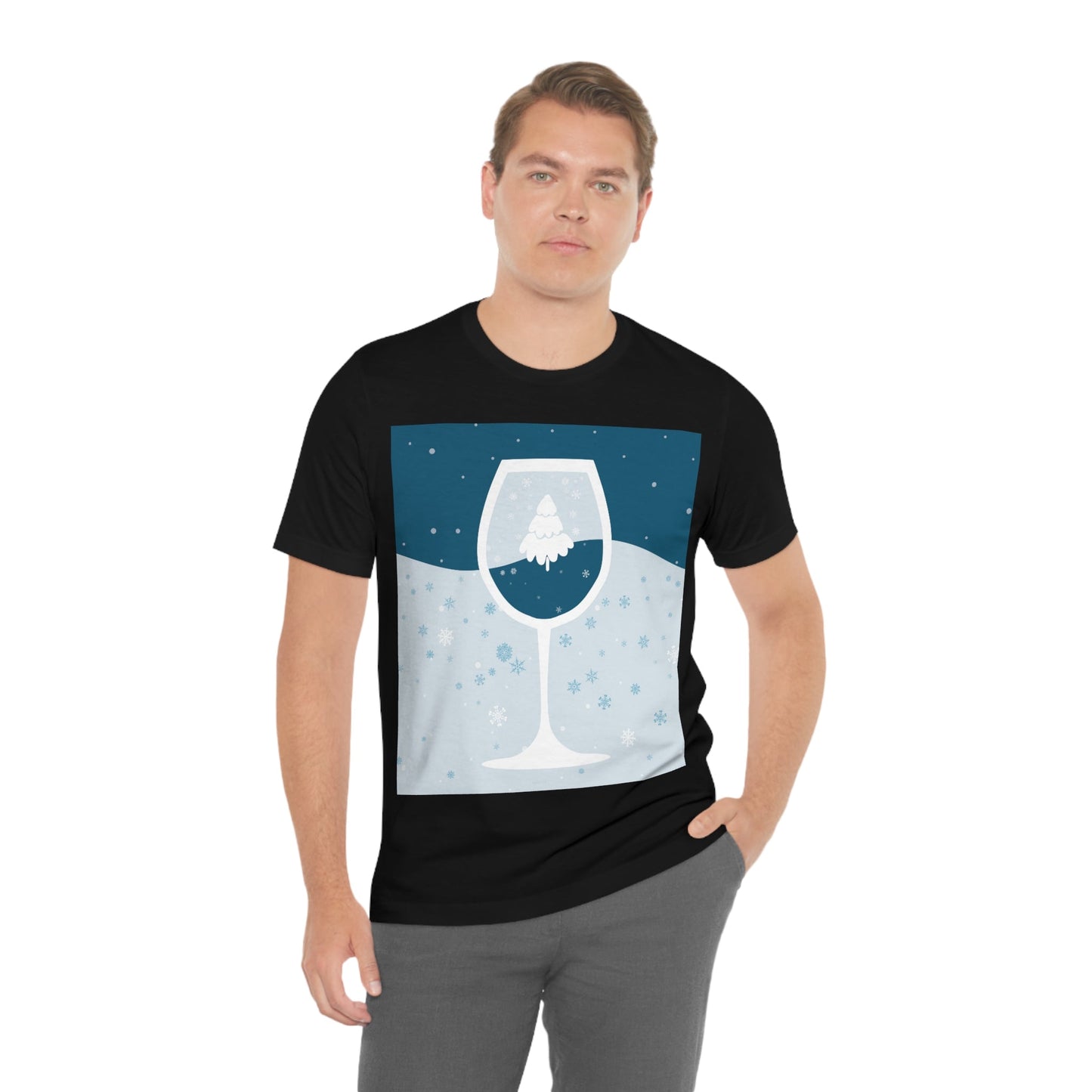 Ice Wine Winter Holidays Unisex Jersey Short Sleeve T-Shirt Ichaku [Perfect Gifts Selection]