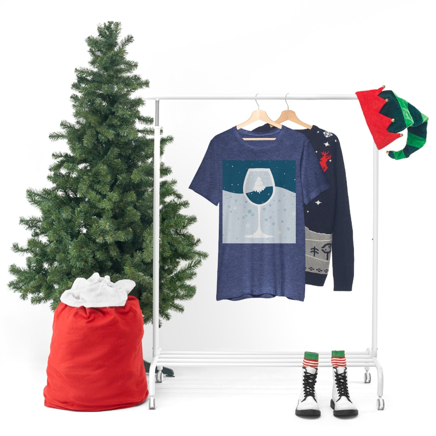 Ice Wine Winter Holidays Unisex Jersey Short Sleeve T-Shirt Ichaku [Perfect Gifts Selection]