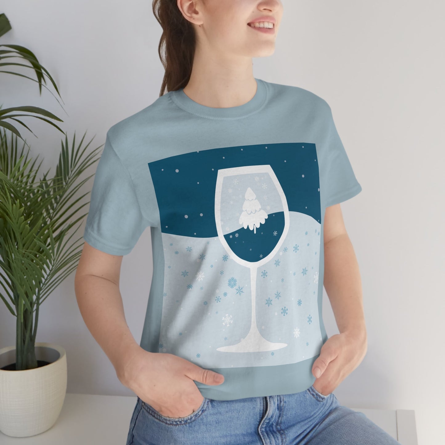 Ice Wine Winter Holidays Unisex Jersey Short Sleeve T-Shirt Ichaku [Perfect Gifts Selection]