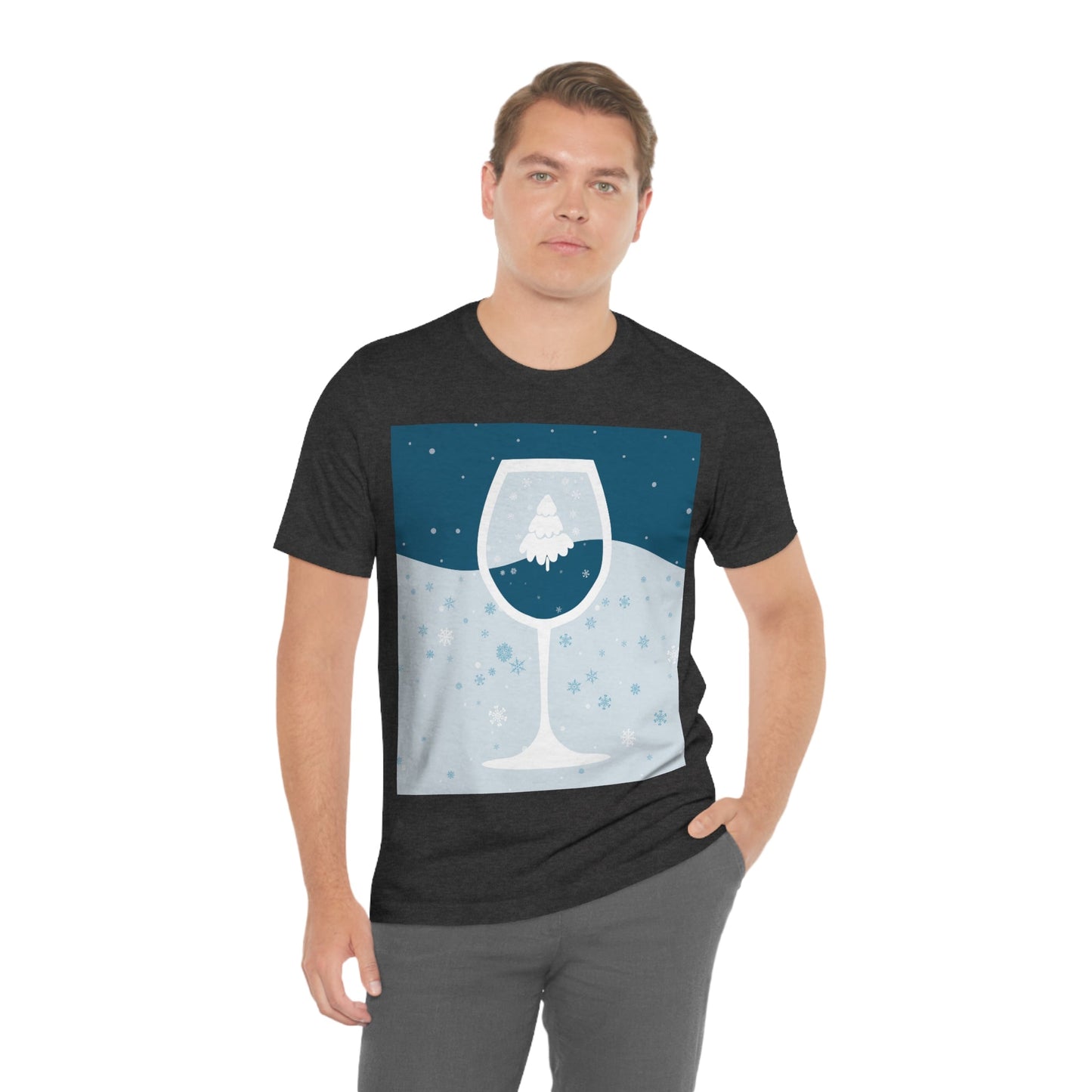 Ice Wine Winter Holidays Unisex Jersey Short Sleeve T-Shirt Ichaku [Perfect Gifts Selection]