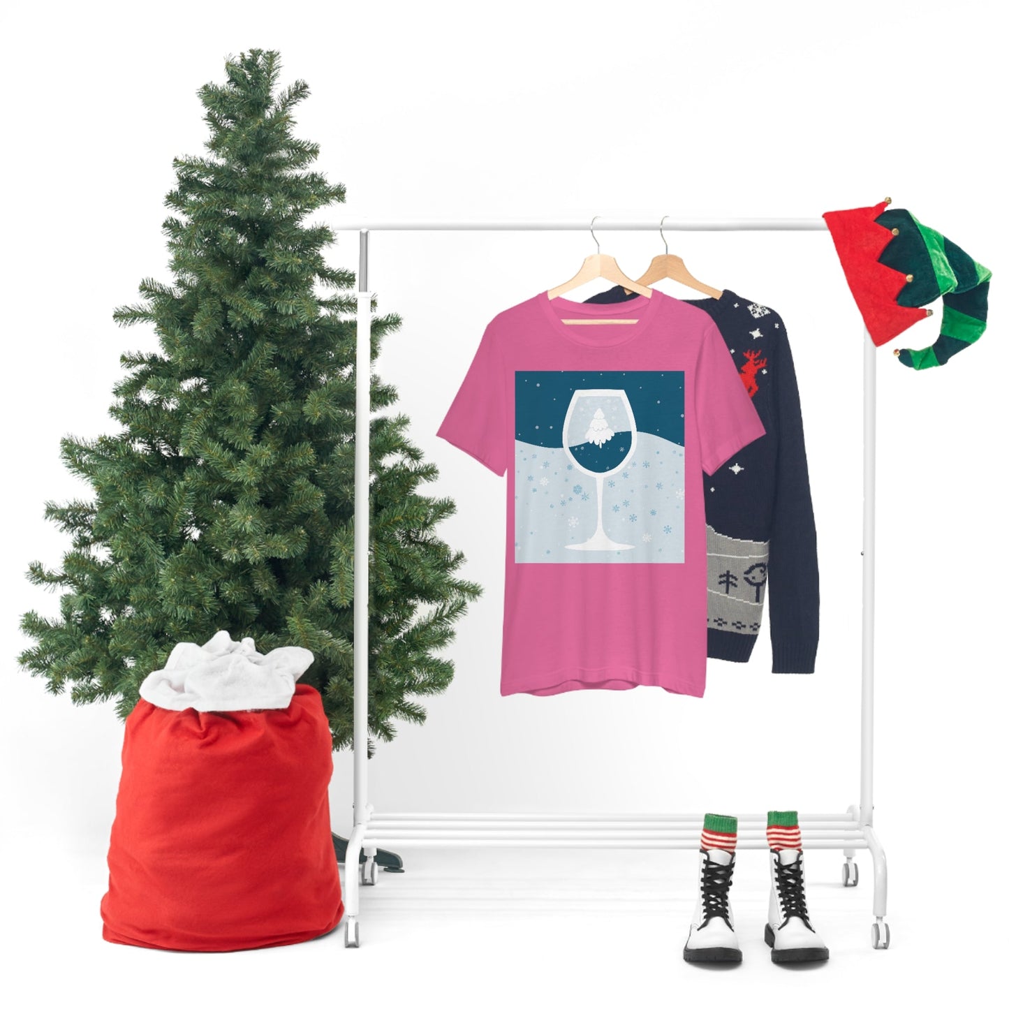 Ice Wine Winter Holidays Unisex Jersey Short Sleeve T-Shirt Ichaku [Perfect Gifts Selection]