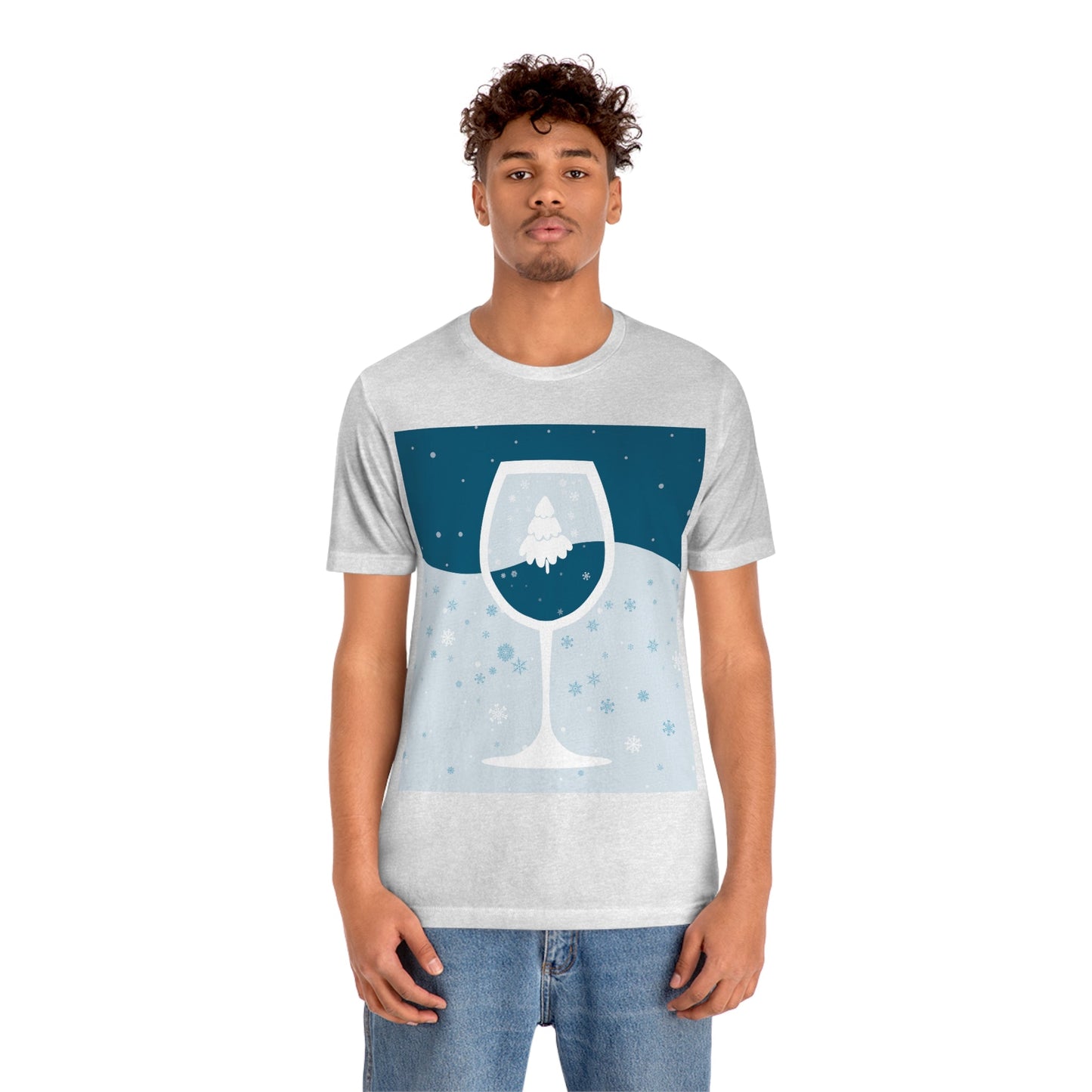 Ice Wine Winter Holidays Unisex Jersey Short Sleeve T-Shirt Ichaku [Perfect Gifts Selection]