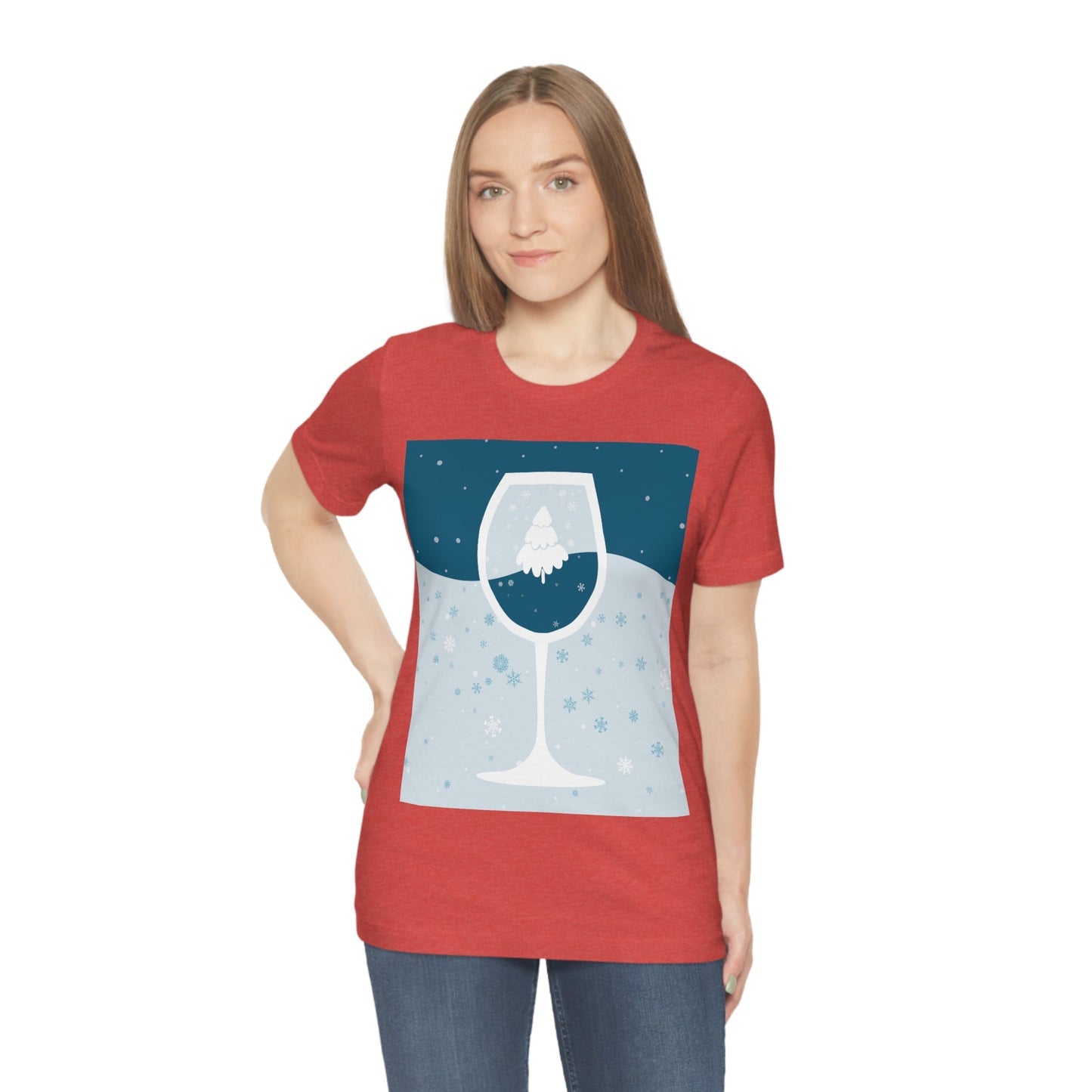 Ice Wine Winter Holidays Unisex Jersey Short Sleeve T-Shirt Ichaku [Perfect Gifts Selection]