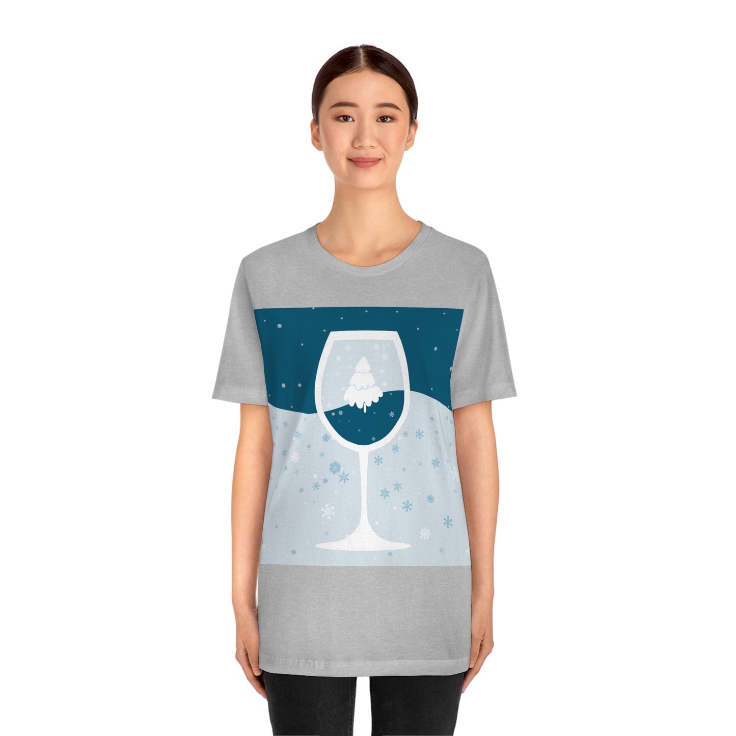 Ice Wine Winter Holidays Unisex Jersey Short Sleeve T-Shirt Ichaku [Perfect Gifts Selection]