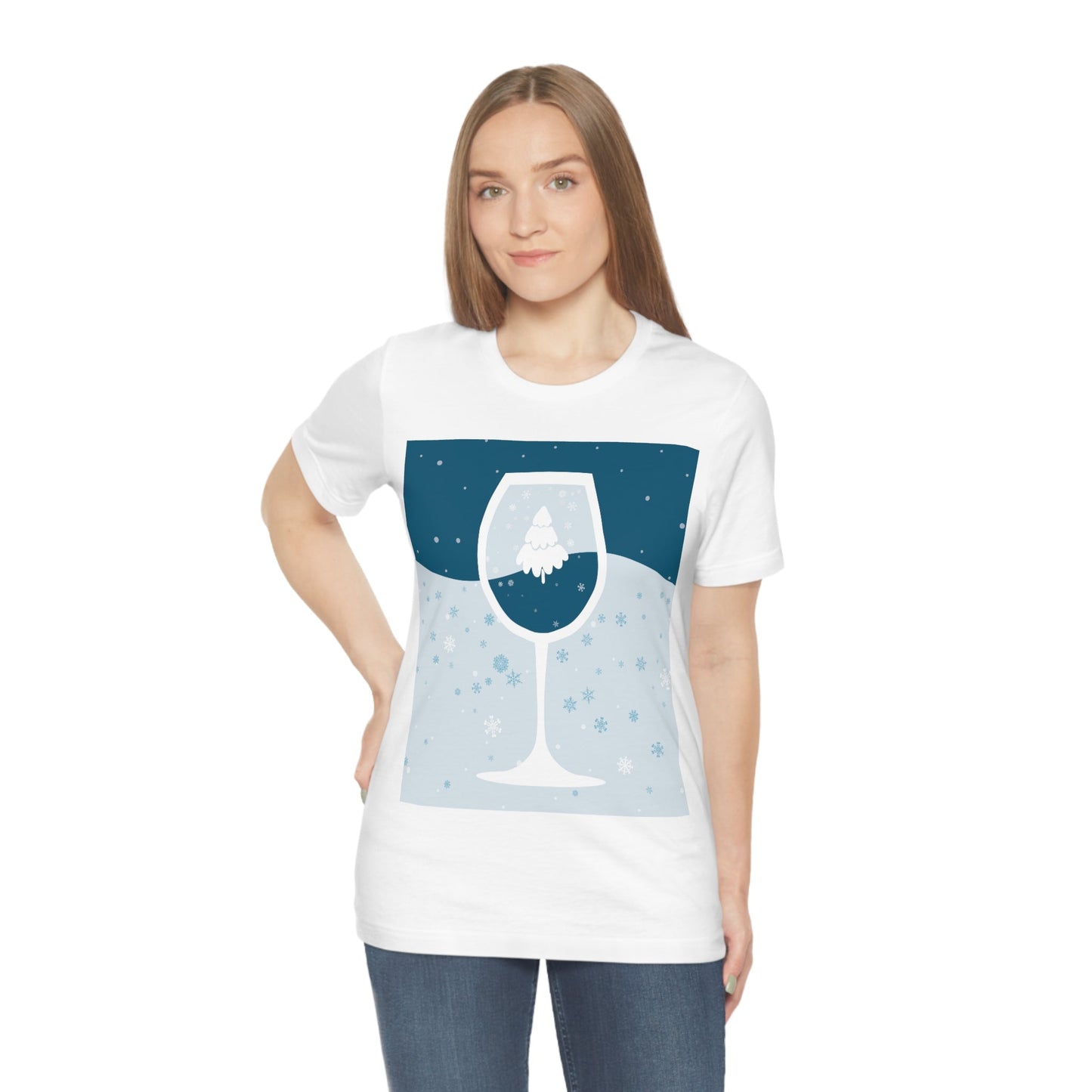 Ice Wine Winter Holidays Unisex Jersey Short Sleeve T-Shirt Ichaku [Perfect Gifts Selection]