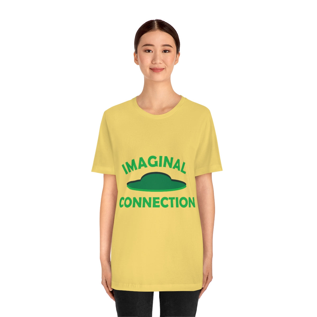 Imaginal Connection Aliens UFO Funny Quotes Humor Unisex Jersey Short Sleeve T-Shirt Ichaku [Perfect Gifts Selection]