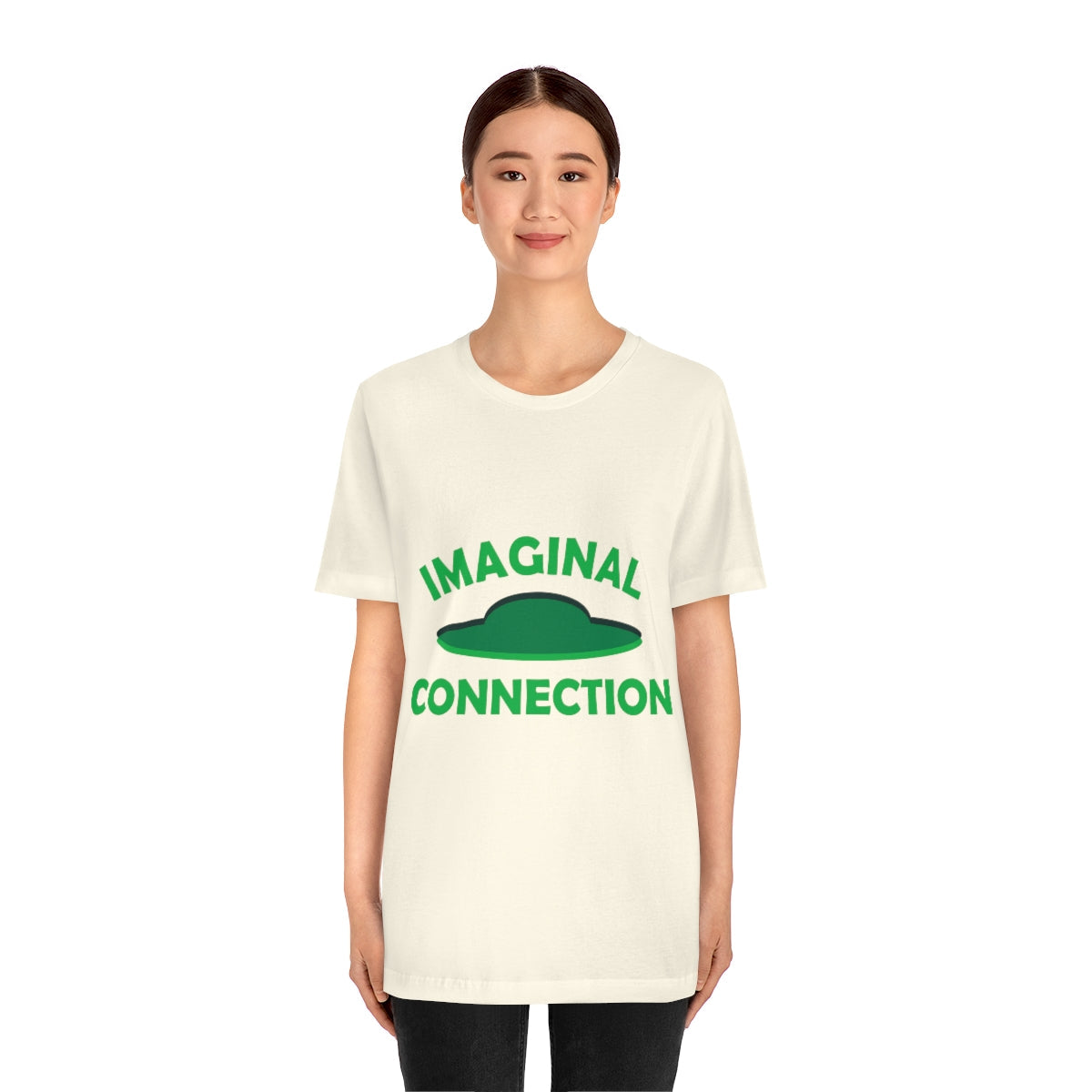 Imaginal Connection Aliens UFO Funny Quotes Humor Unisex Jersey Short Sleeve T-Shirt Ichaku [Perfect Gifts Selection]