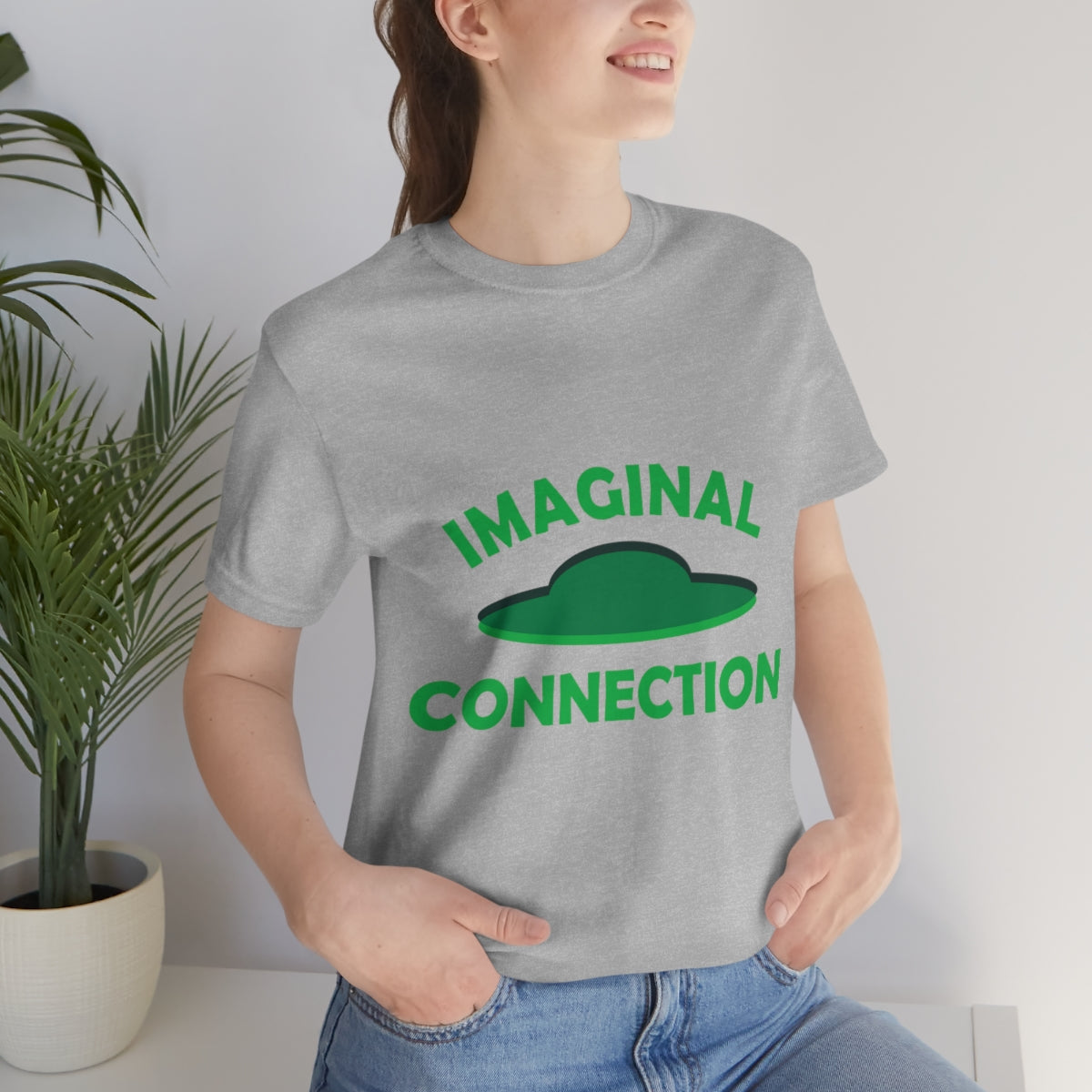 Imaginal Connection Aliens UFO Funny Quotes Humor Unisex Jersey Short Sleeve T-Shirt Ichaku [Perfect Gifts Selection]