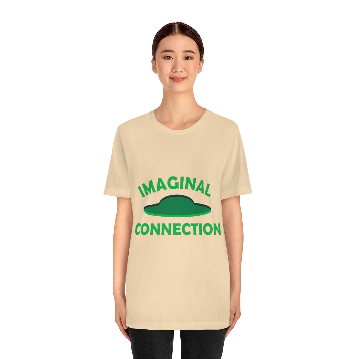 Imaginal Connection Aliens UFO Funny Quotes Humor Unisex Jersey Short Sleeve T-Shirt Ichaku [Perfect Gifts Selection]