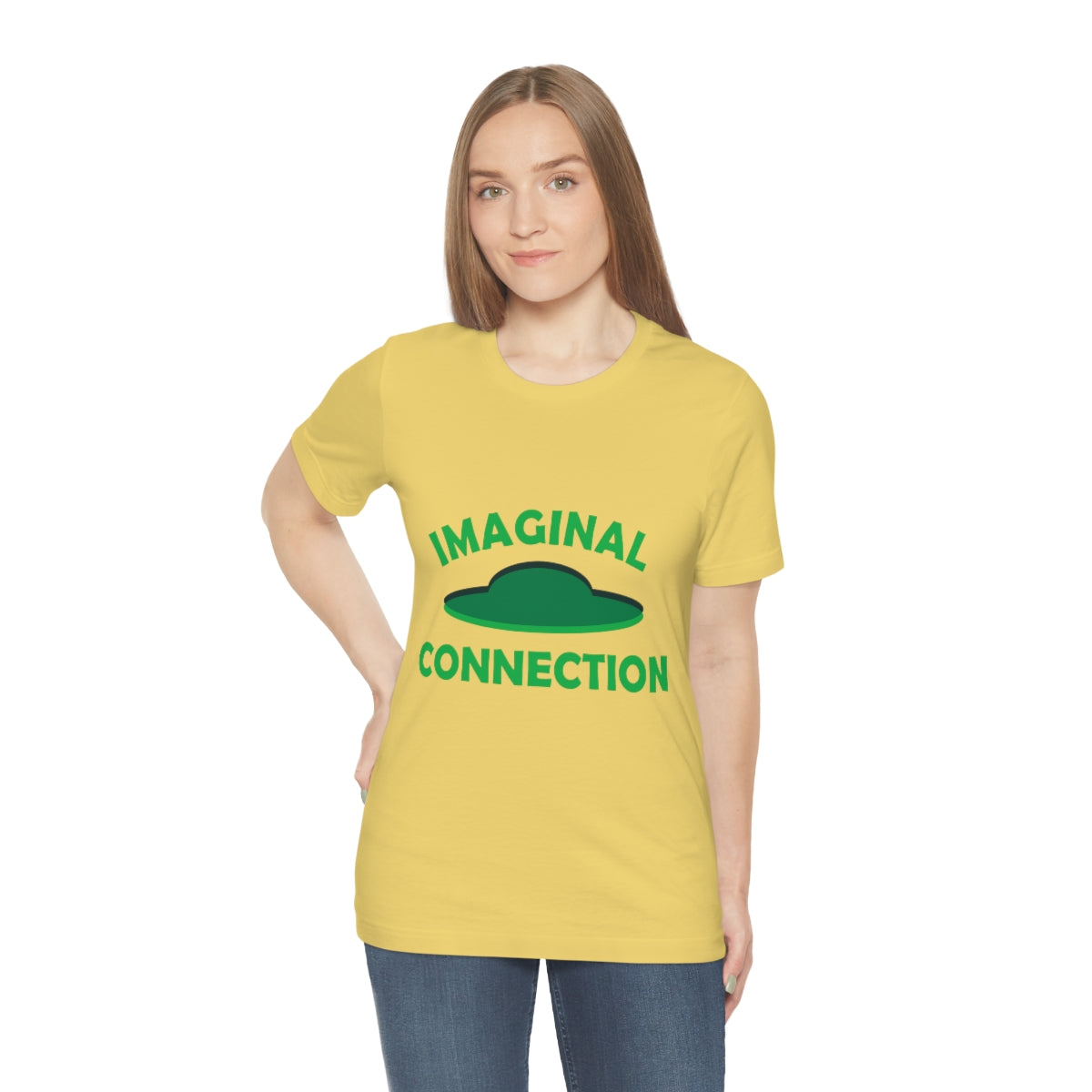 Imaginal Connection Aliens UFO Funny Quotes Humor Unisex Jersey Short Sleeve T-Shirt Ichaku [Perfect Gifts Selection]