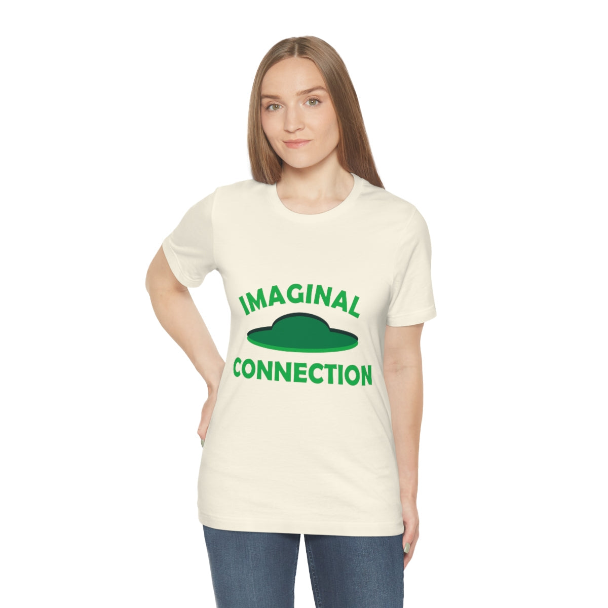 Imaginal Connection Aliens UFO Funny Quotes Humor Unisex Jersey Short Sleeve T-Shirt Ichaku [Perfect Gifts Selection]