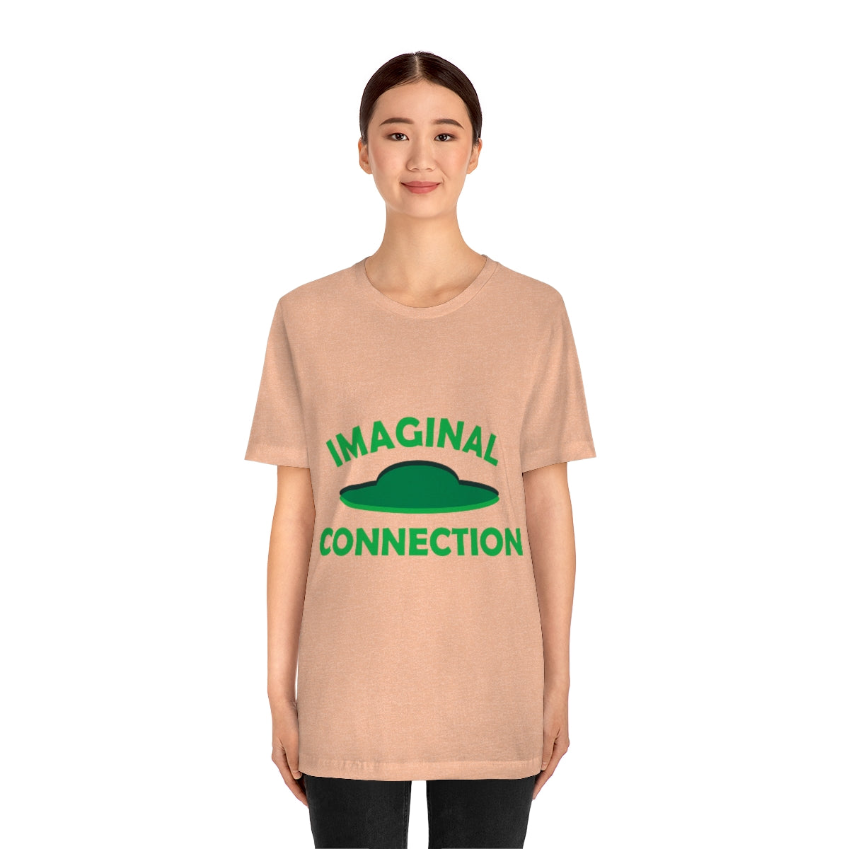 Imaginal Connection Aliens UFO Funny Quotes Humor Unisex Jersey Short Sleeve T-Shirt Ichaku [Perfect Gifts Selection]