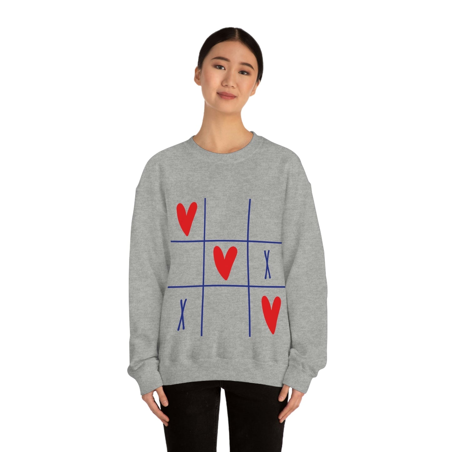 In Love Winner Happy Quotes Hearth Romantic Quotes Unisex Heavy Blend™ Crewneck Sweatshirt Ichaku [Perfect Gifts Selection]