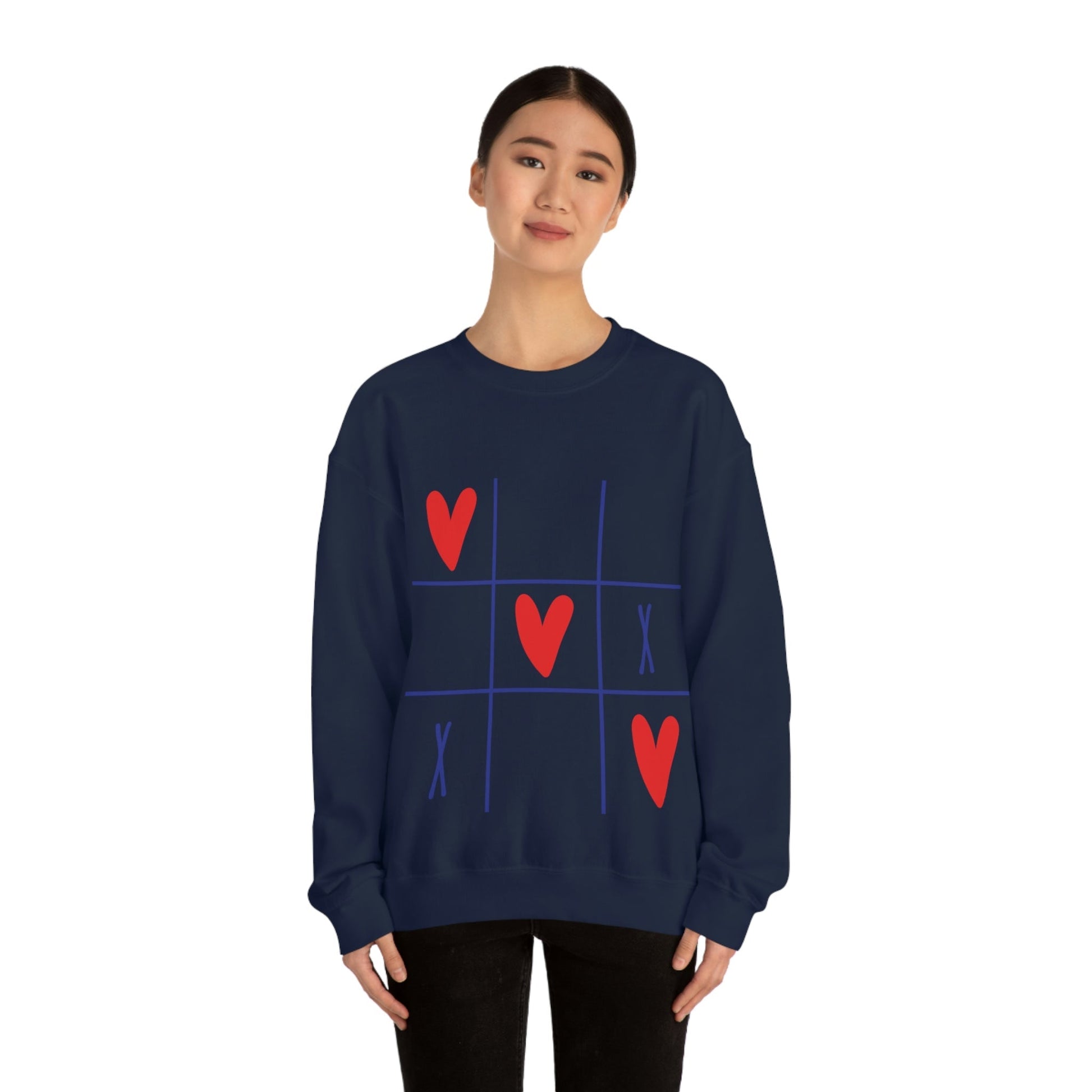 In Love Winner Happy Quotes Hearth Romantic Quotes Unisex Heavy Blend™ Crewneck Sweatshirt Ichaku [Perfect Gifts Selection]