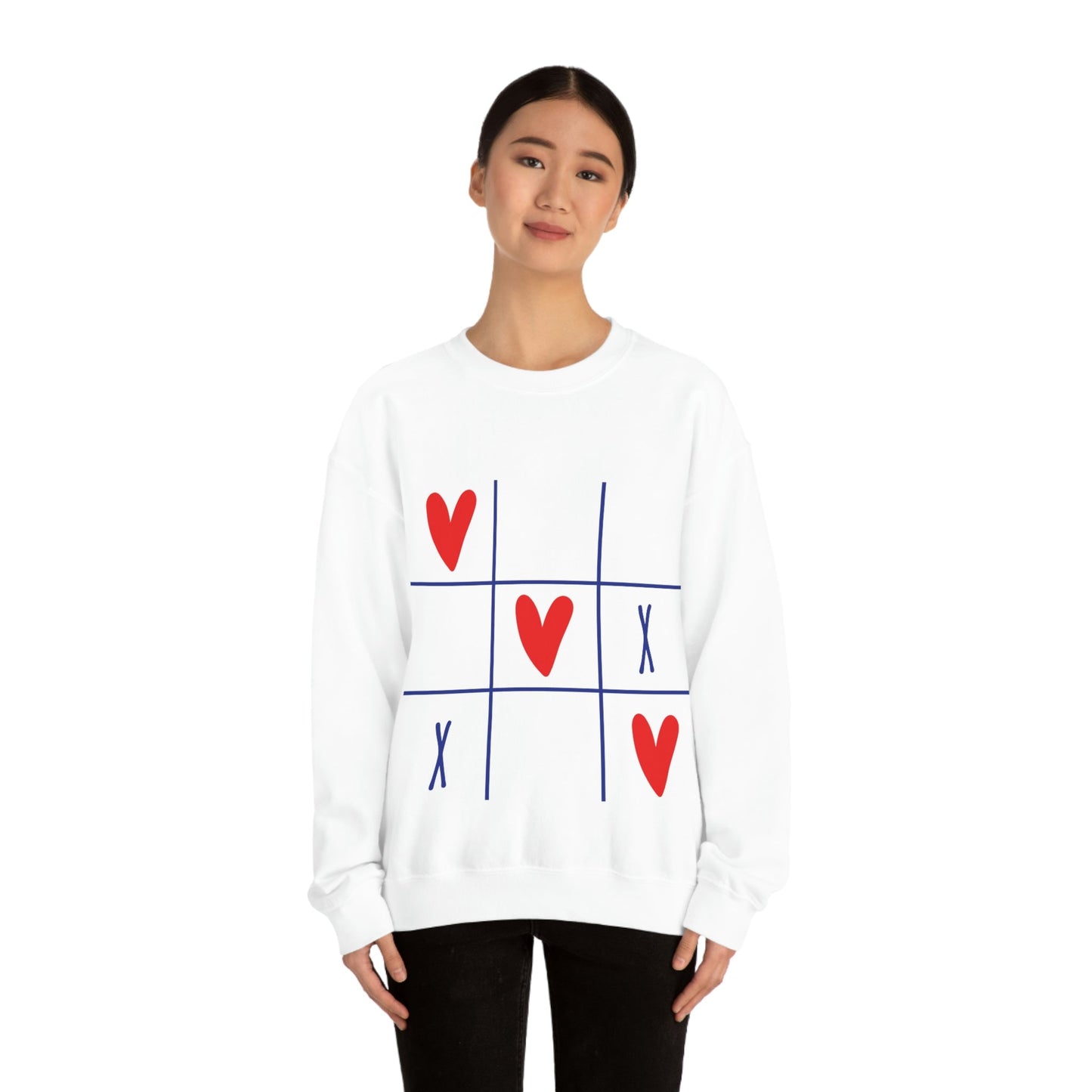 In Love Winner Happy Quotes Hearth Romantic Quotes Unisex Heavy Blend™ Crewneck Sweatshirt Ichaku [Perfect Gifts Selection]