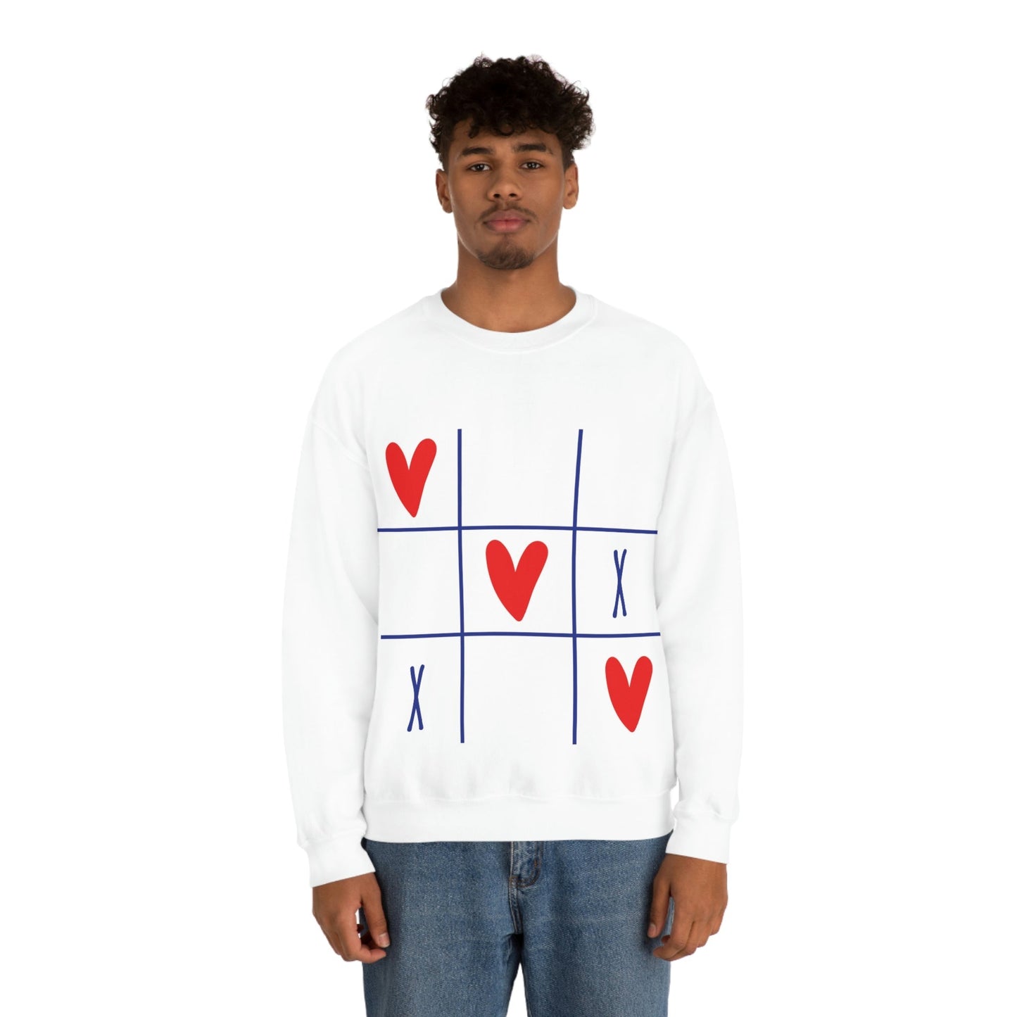 In Love Winner Happy Quotes Hearth Romantic Quotes Unisex Heavy Blend™ Crewneck Sweatshirt Ichaku [Perfect Gifts Selection]