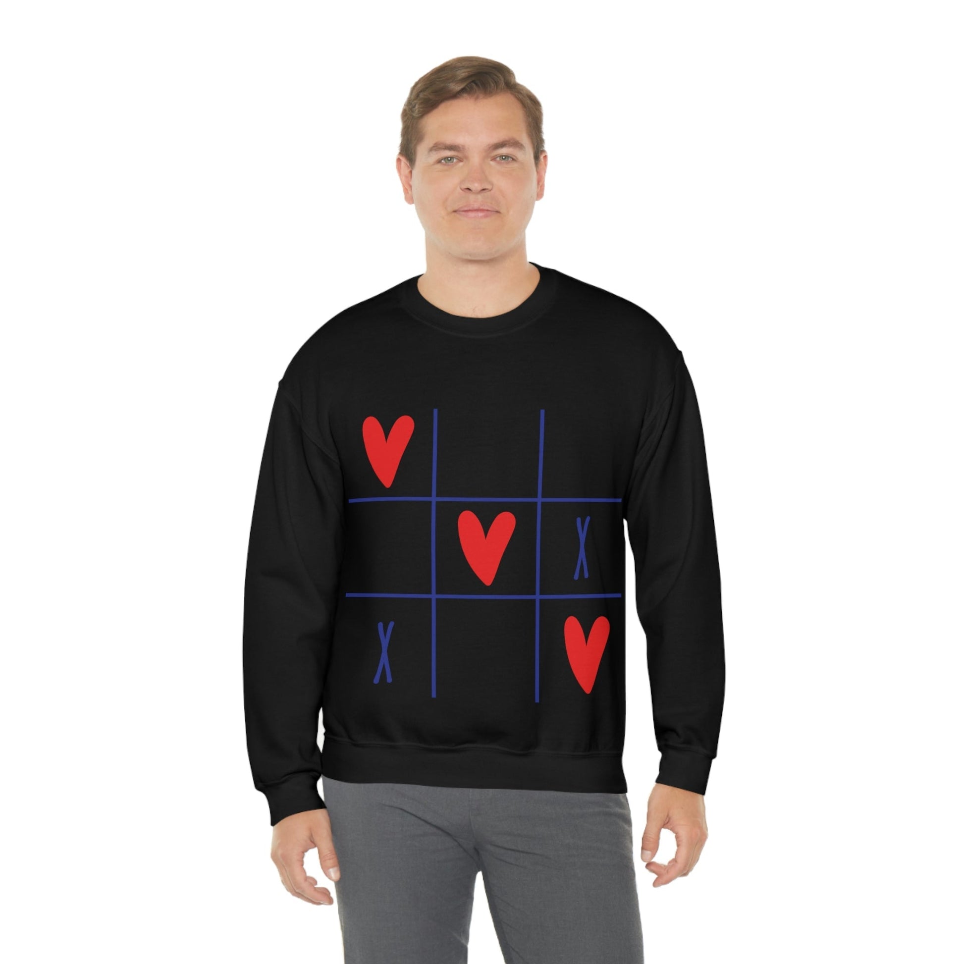 In Love Winner Happy Quotes Hearth Romantic Quotes Unisex Heavy Blend™ Crewneck Sweatshirt Ichaku [Perfect Gifts Selection]