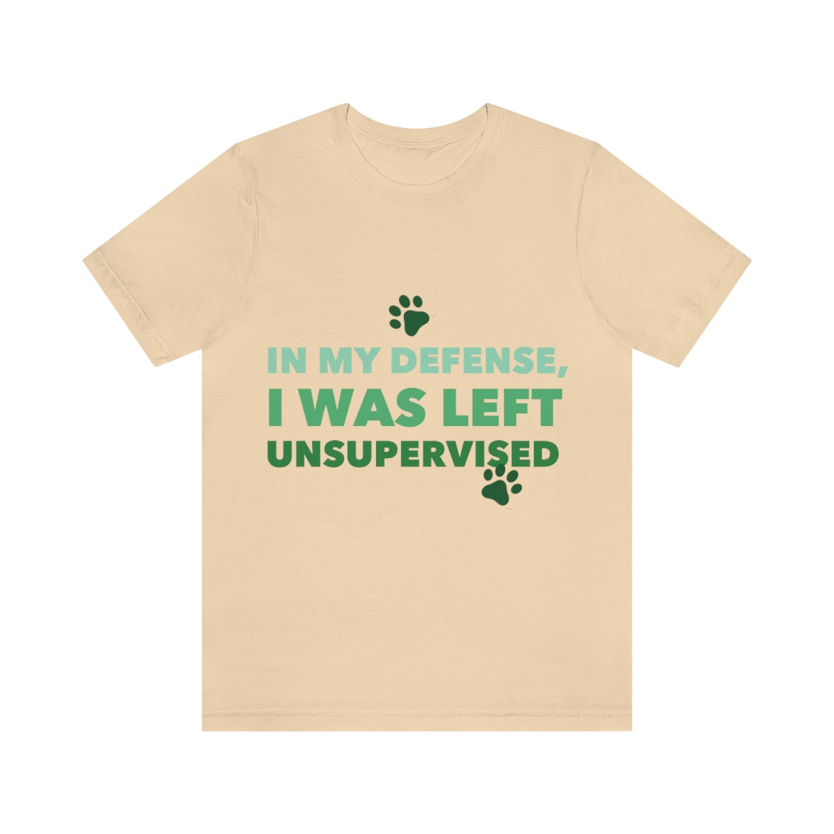 In My Defense I Was Left Unsupervised Life Funny Quotes Unisex Jersey Short Sleeve T-Shirt Ichaku [Perfect Gifts Selection]