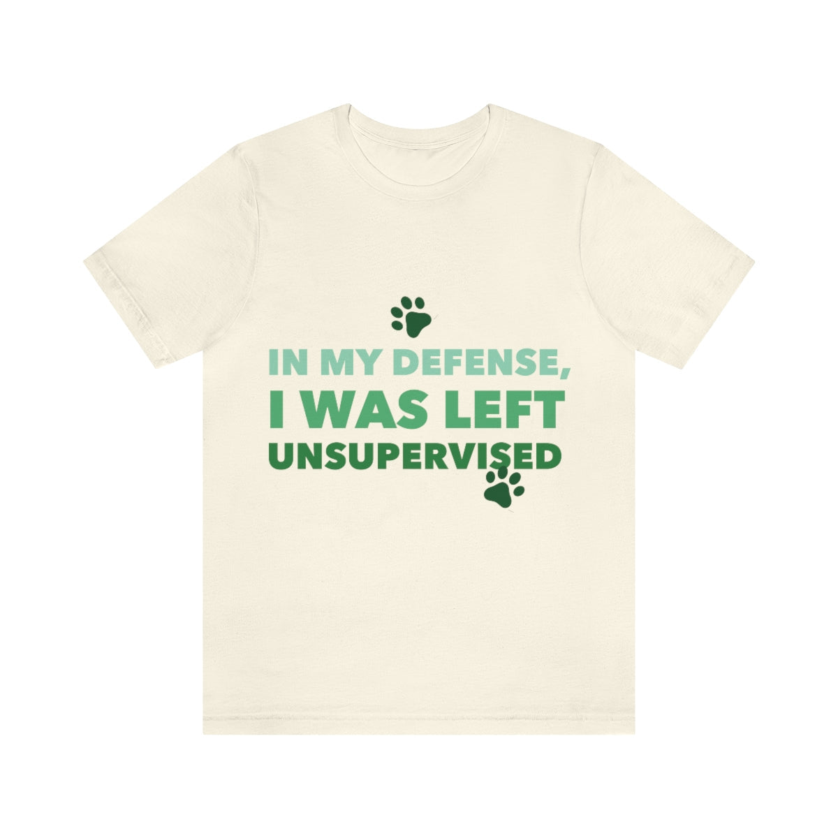 In My Defense I Was Left Unsupervised Life Funny Quotes Unisex Jersey Short Sleeve T-Shirt Ichaku [Perfect Gifts Selection]