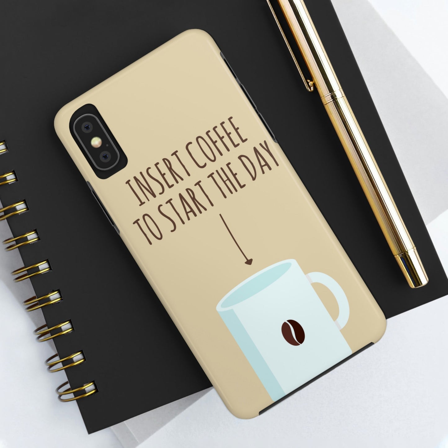 Insert Coffee To Start The Day Reminder Beans Tough Phone Cases Case-Mate Ichaku [Perfect Gifts Selection]