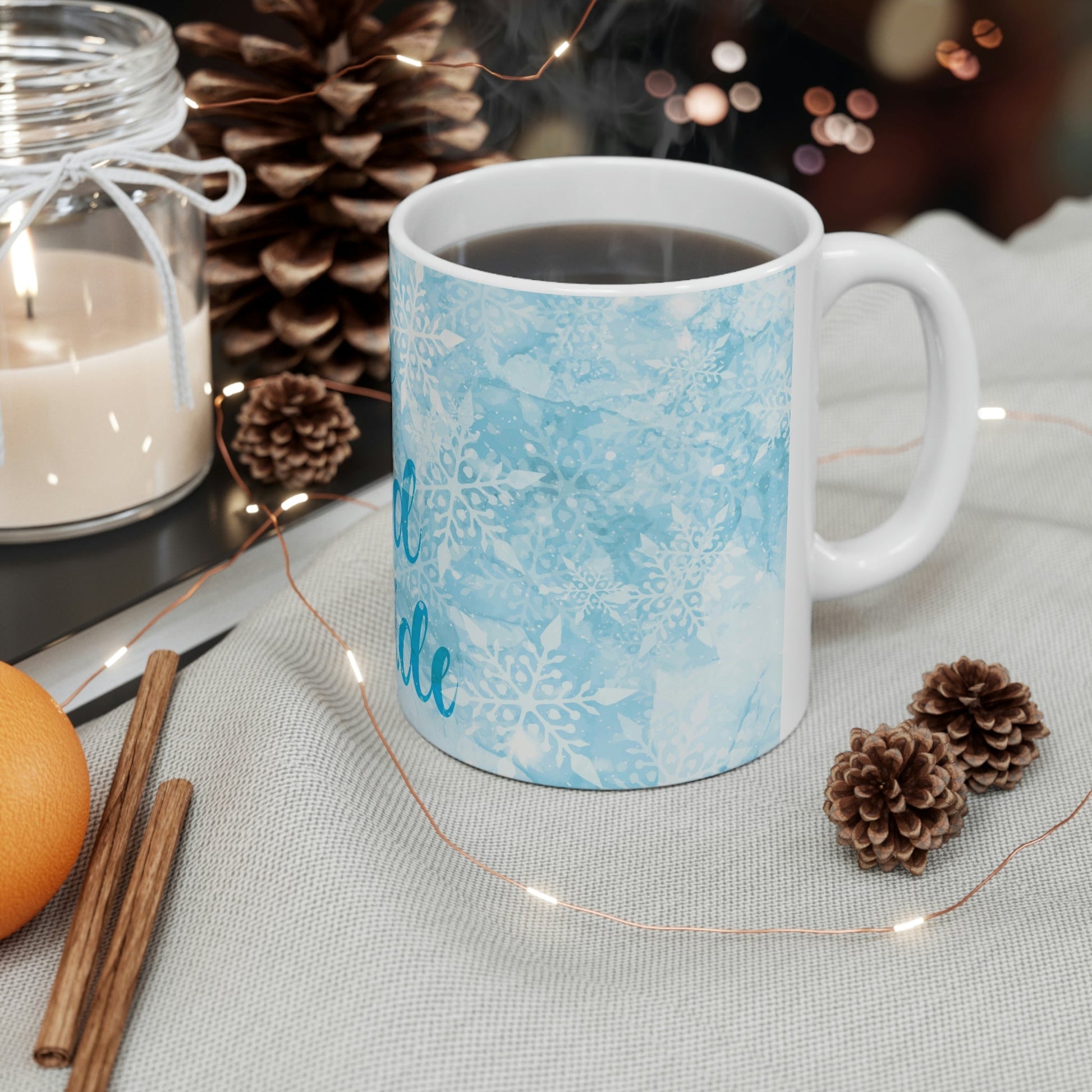 It`s Cold Outside Winter Snow Art Ceramic Mug 11oz Ichaku [Perfect Gifts Selection]