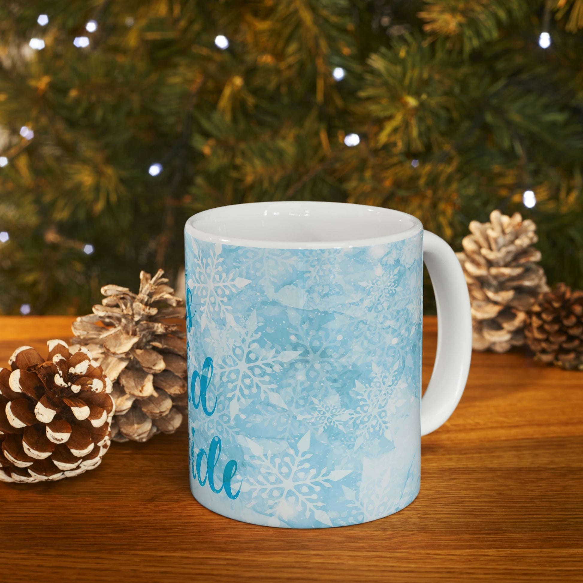 It`s Cold Outside Winter Snow Art Ceramic Mug 11oz Ichaku [Perfect Gifts Selection]