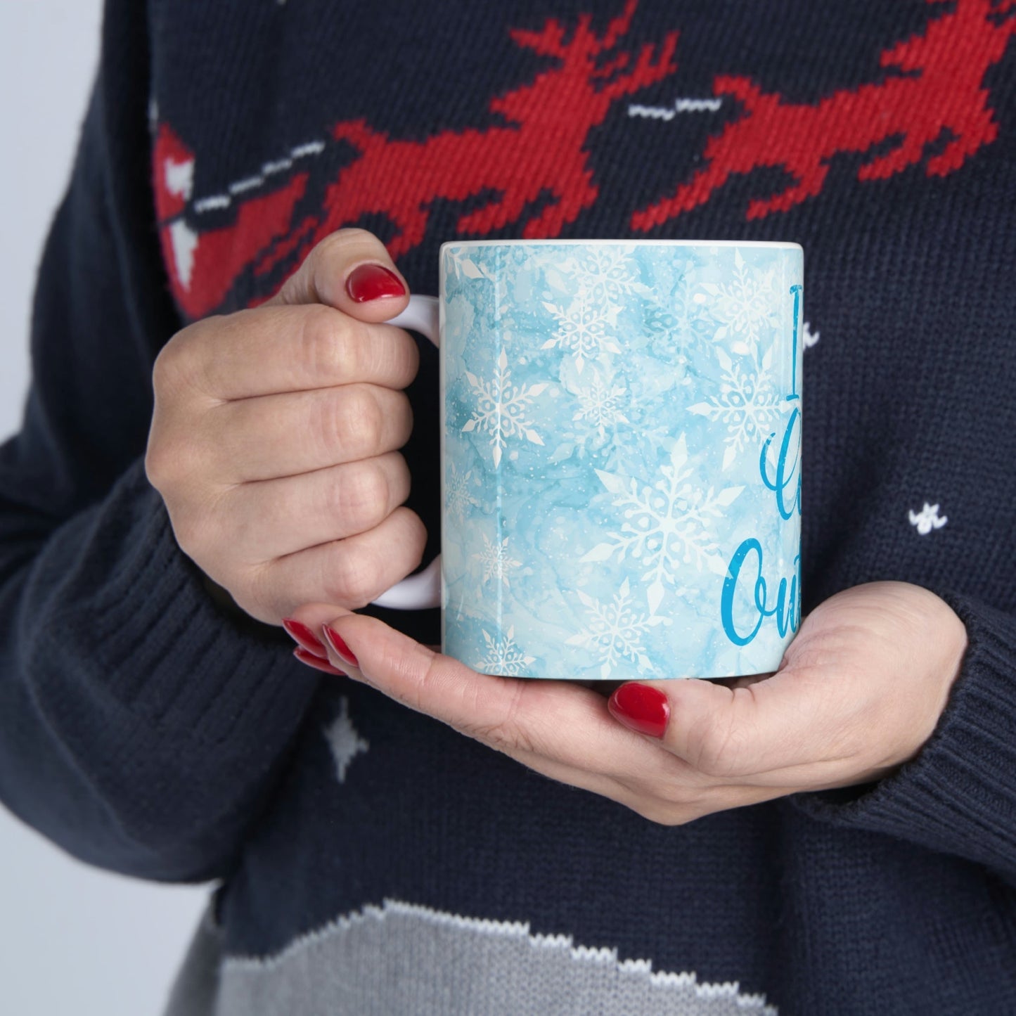 It`s Cold Outside Winter Snow Art Ceramic Mug 11oz Ichaku [Perfect Gifts Selection]